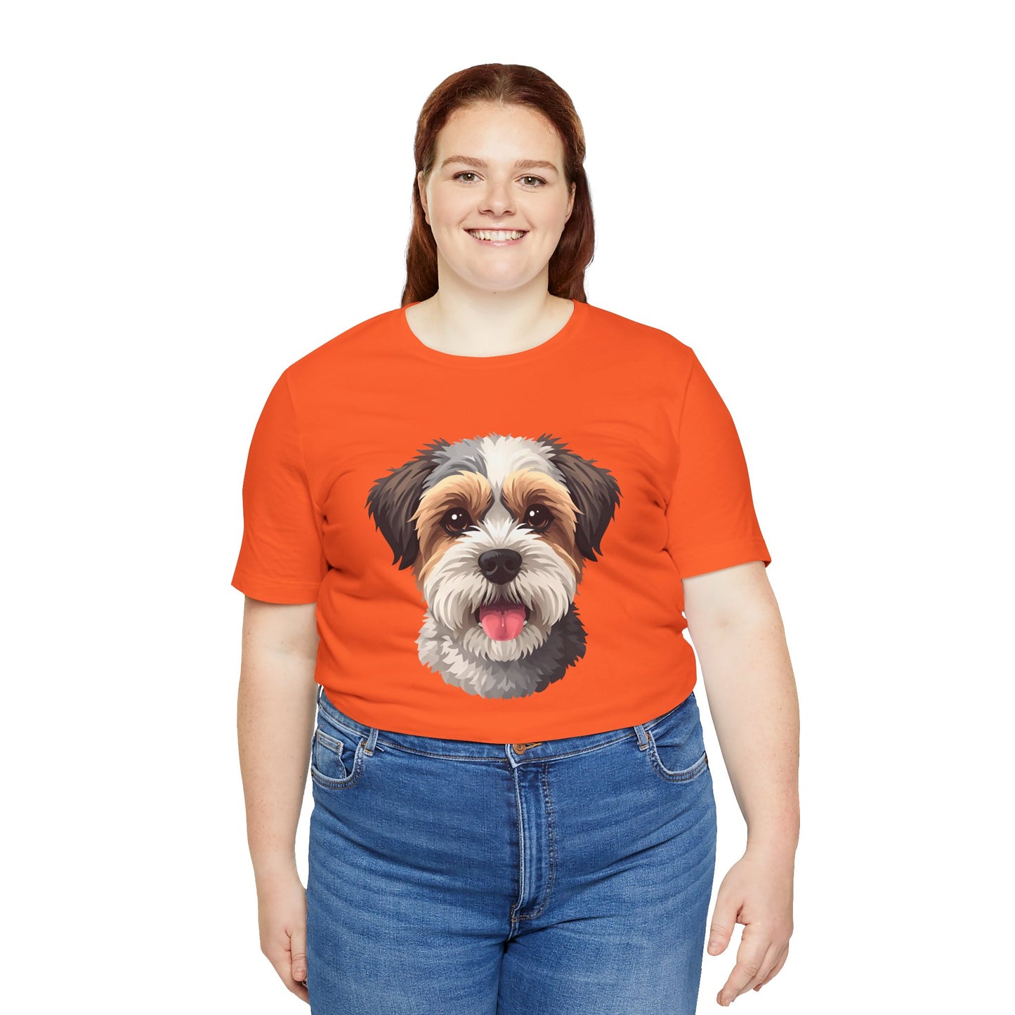 Unisex Dog Lover T-Shirt Featuring a 3D Design of Cute Fluffy Bichon Frise Mix | Gift for Dog Owners