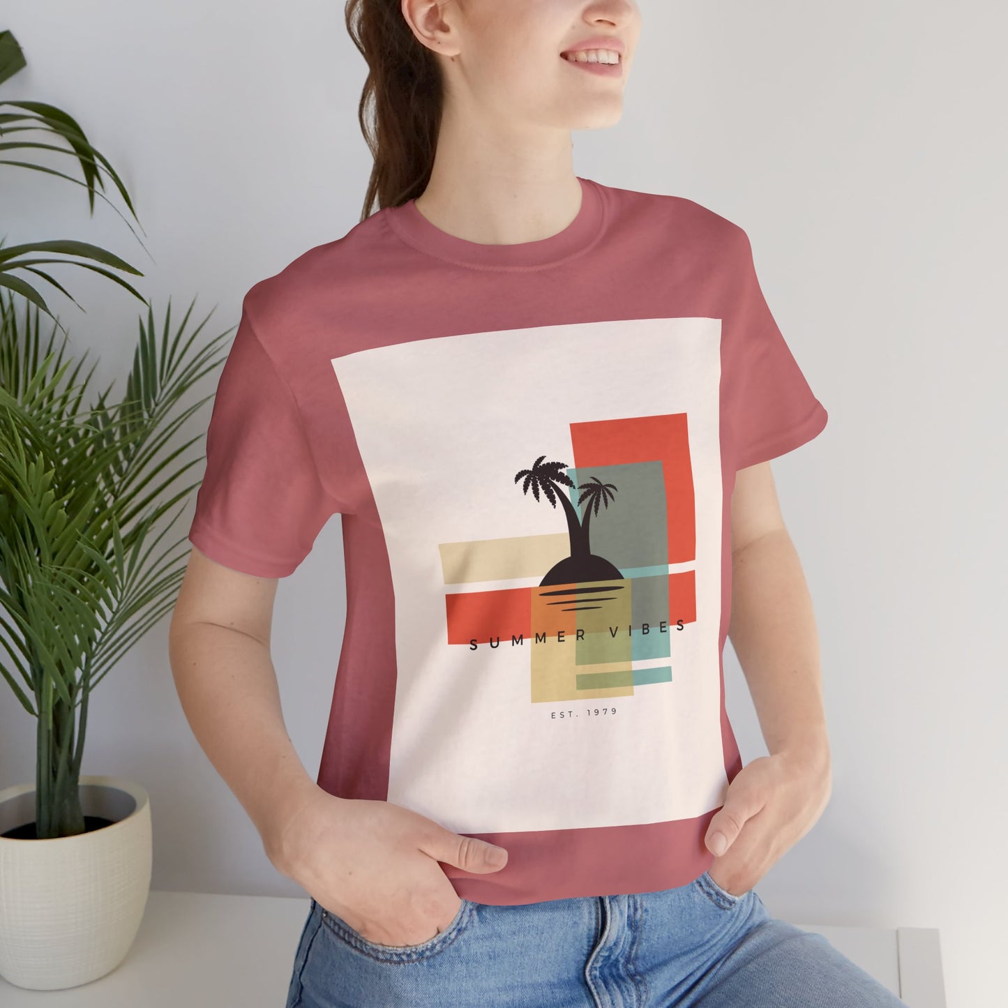 Tropical Sunset Tee, Summer Vibes Shirt, Vacation Outfit, Unisex Graphic Tee, Gift for Beach Lovers, Casual Wear