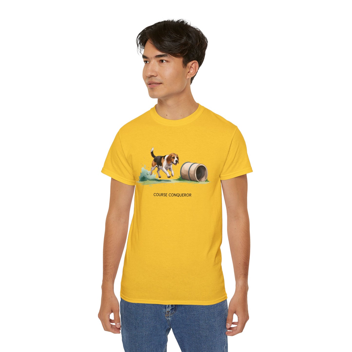 Dog Agility Tee - Course Conqueror | Beagle Graphic T-Shirt, Pet Enthusiast Gift, Animal Lover Apparel, Wearable Art for Dog Lovers