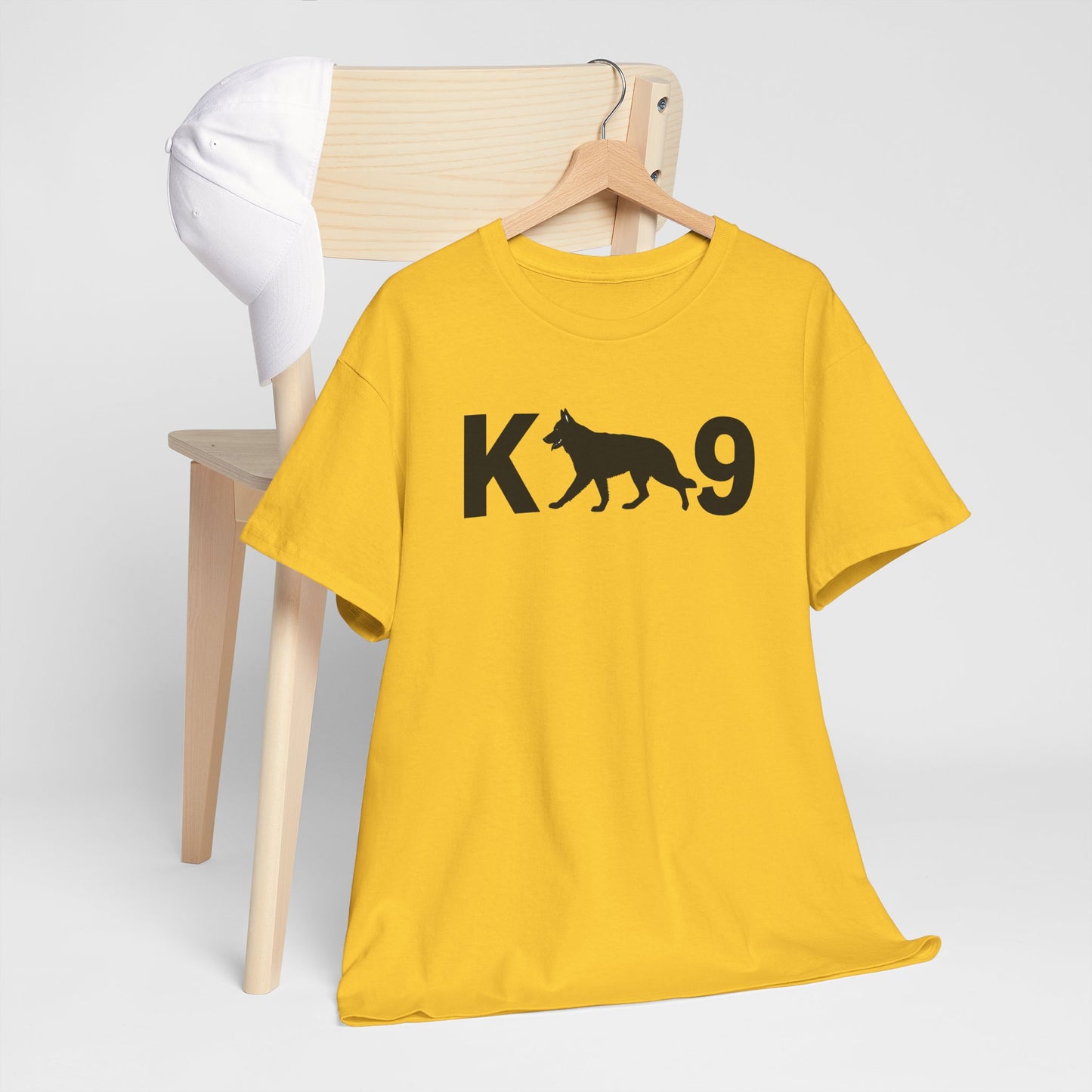 Black German Shepherd K9 Unisex Heavy Cotton Tee - Perfect for Dog Lovers, Pet Owners