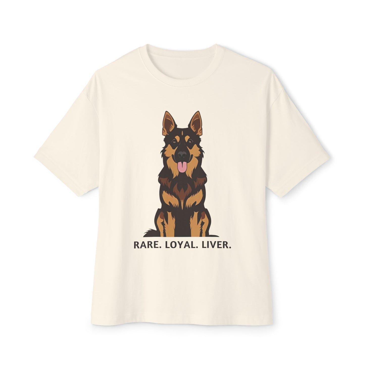 Liver German Shepherd Lover's Boxy Tee - Rare, Loyal, Liver | Pet Lover Gift, Dog Shirt, Animal Lover Style, Unisex T-Shirt, Casual Wear