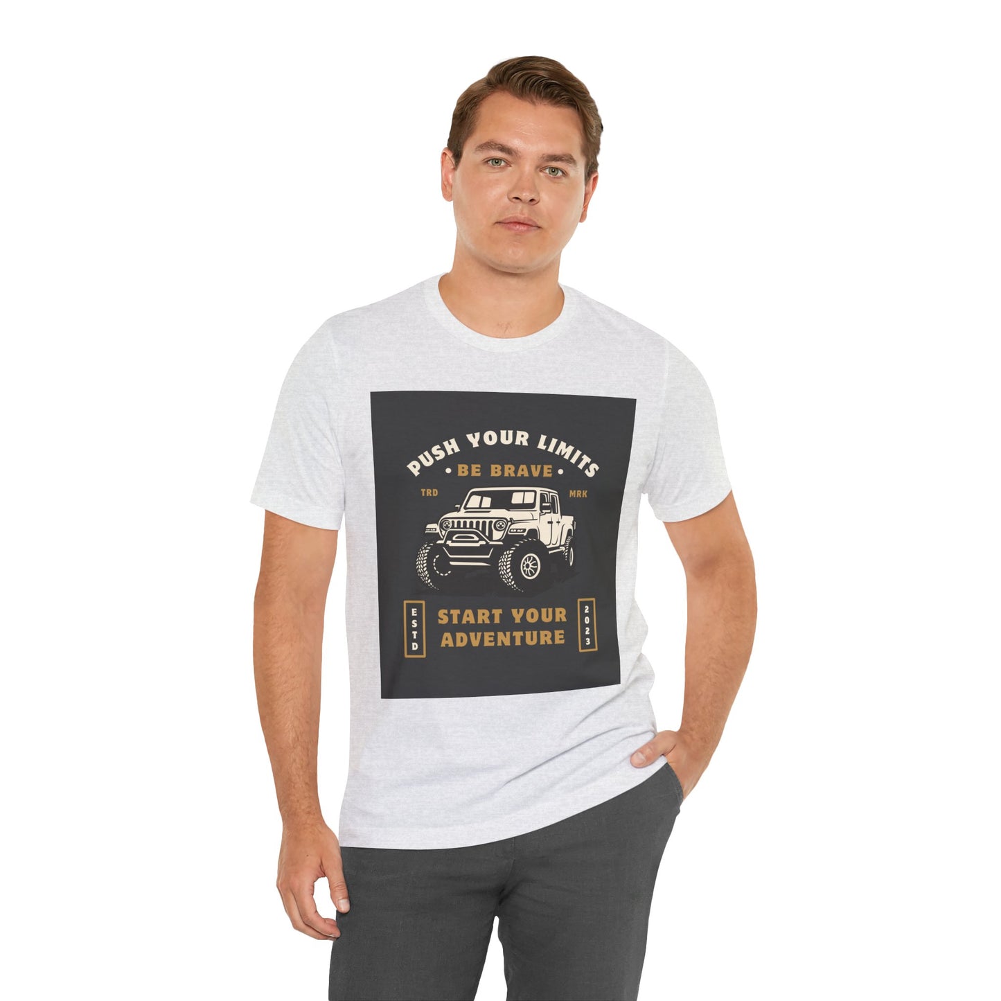 Push Your Limits Adventure-Inspiring Unisex Jersey Tee, Outdoor Shirt, Motivational T-Shirt, Gift for Adventurers, Hiking Apparel, Travel Tee