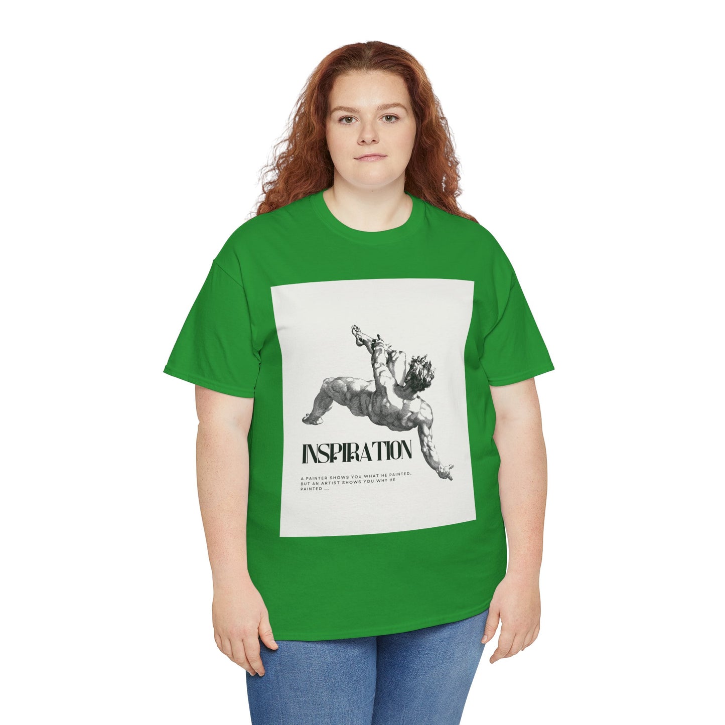 Inspiration Unisex Heavy Cotton Tee, Motivational Shirt, Gift for Artists, Casual Wear, Quote T-Shirt, Birthday Gift