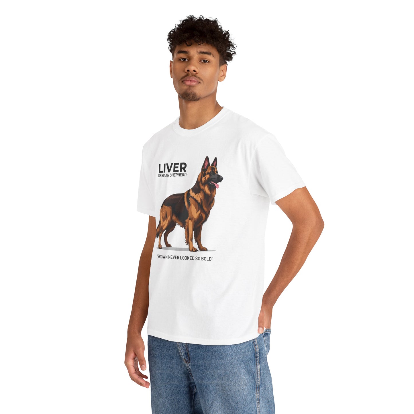Liver German Shepherd Lover Tee - Brown Never Looked So Bold | Dog Owner Gift, Pet Parent Shirt, Animal Lover Apparel