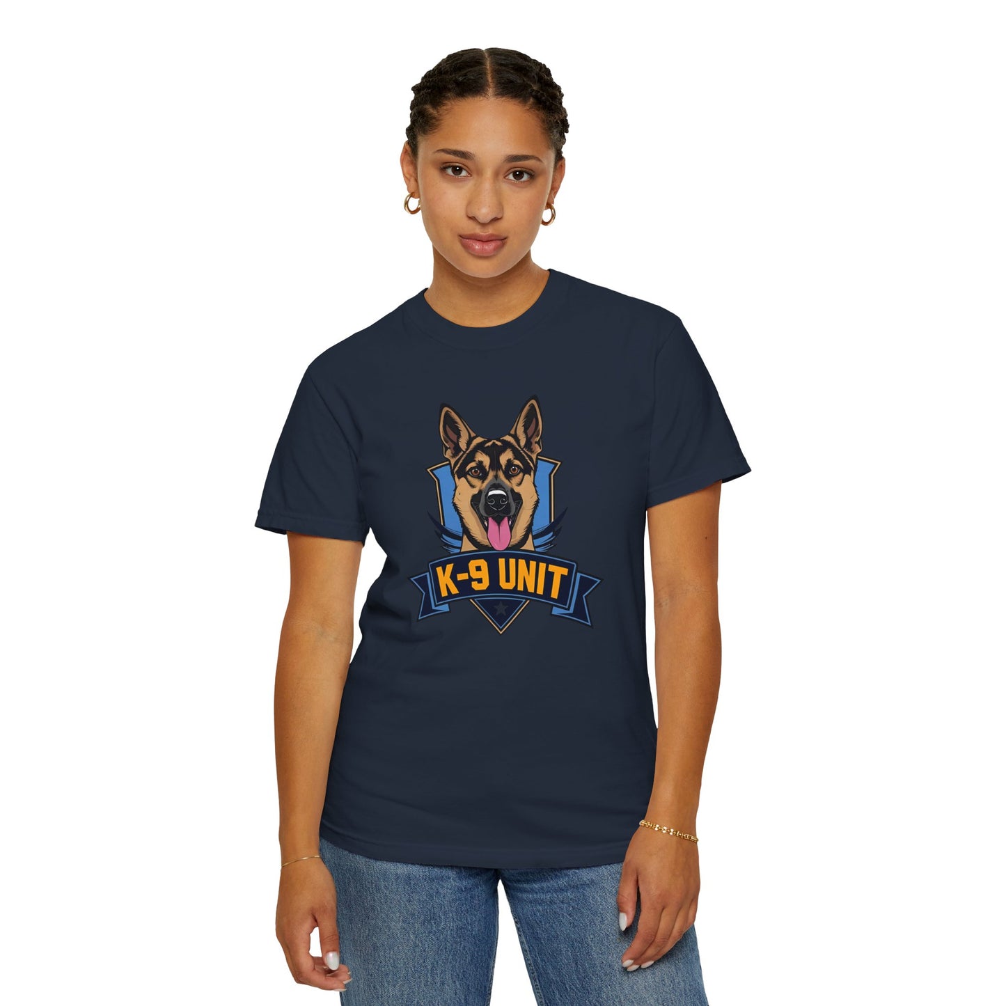 K-9 Unit Unisex Garment-Dyed T-shirt for Dog Lovers, Pet Owner Gift, Casual Wear