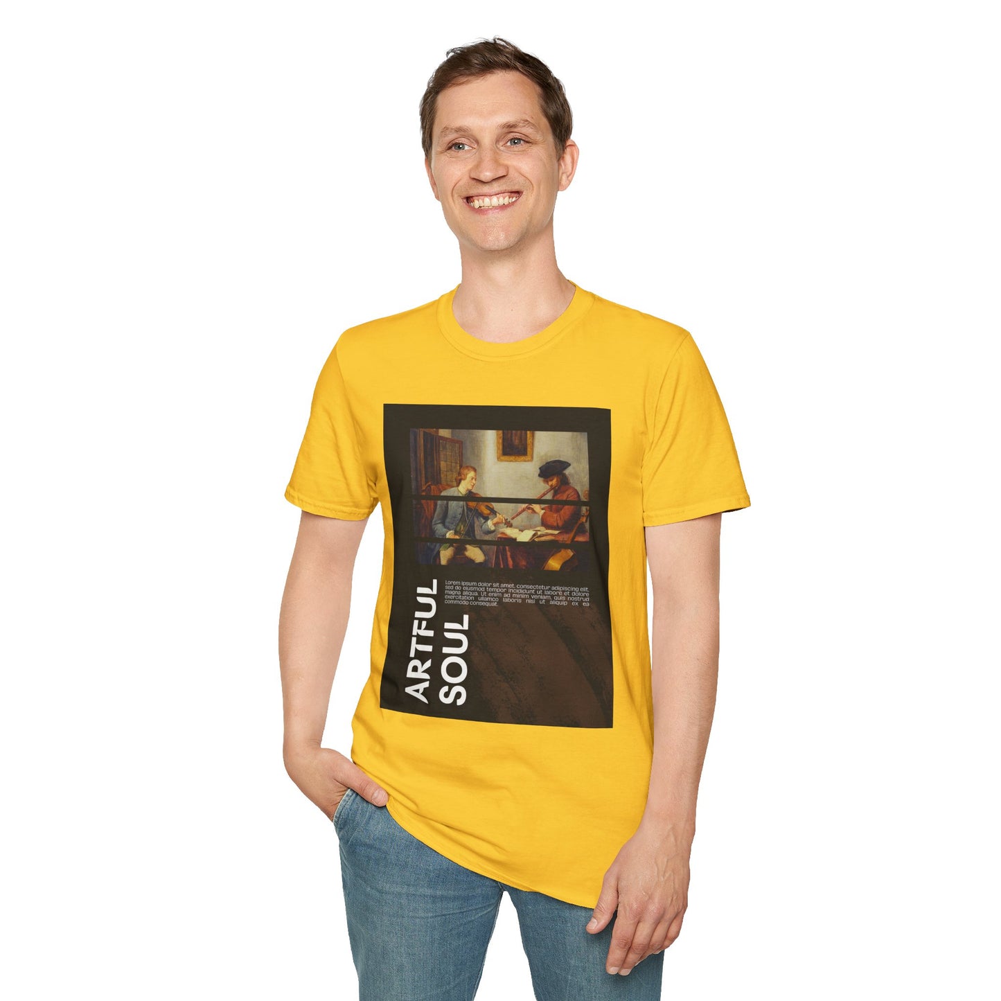 Artful Soul Unisex Softstyle T-Shirt, Artistic Tee, Gift for Art Lovers, Casual Wear, Creative Fashion, Art Enthusiast Shirt