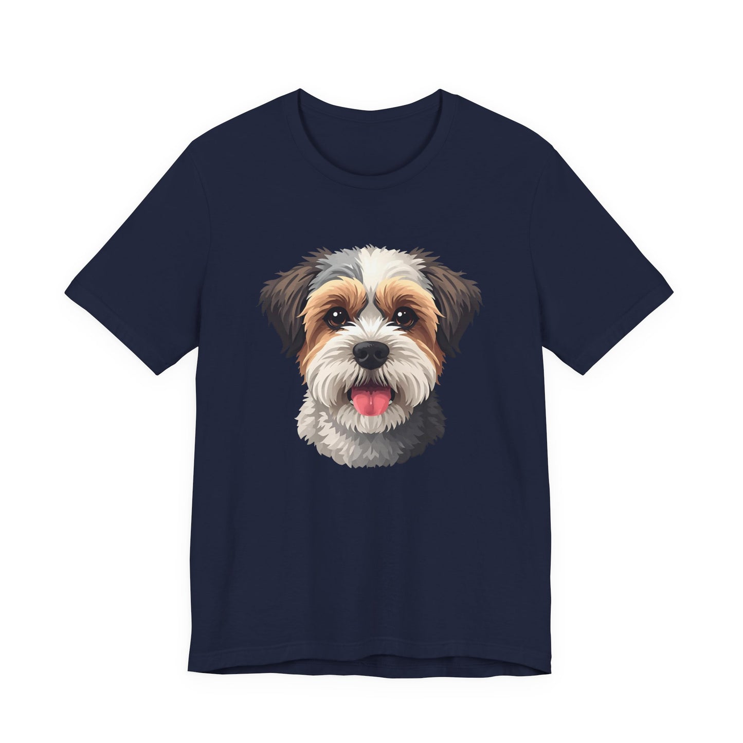 Unisex Dog Lover T-Shirt Featuring a 3D Design of Cute Fluffy Bichon Frise Mix | Gift for Dog Owners