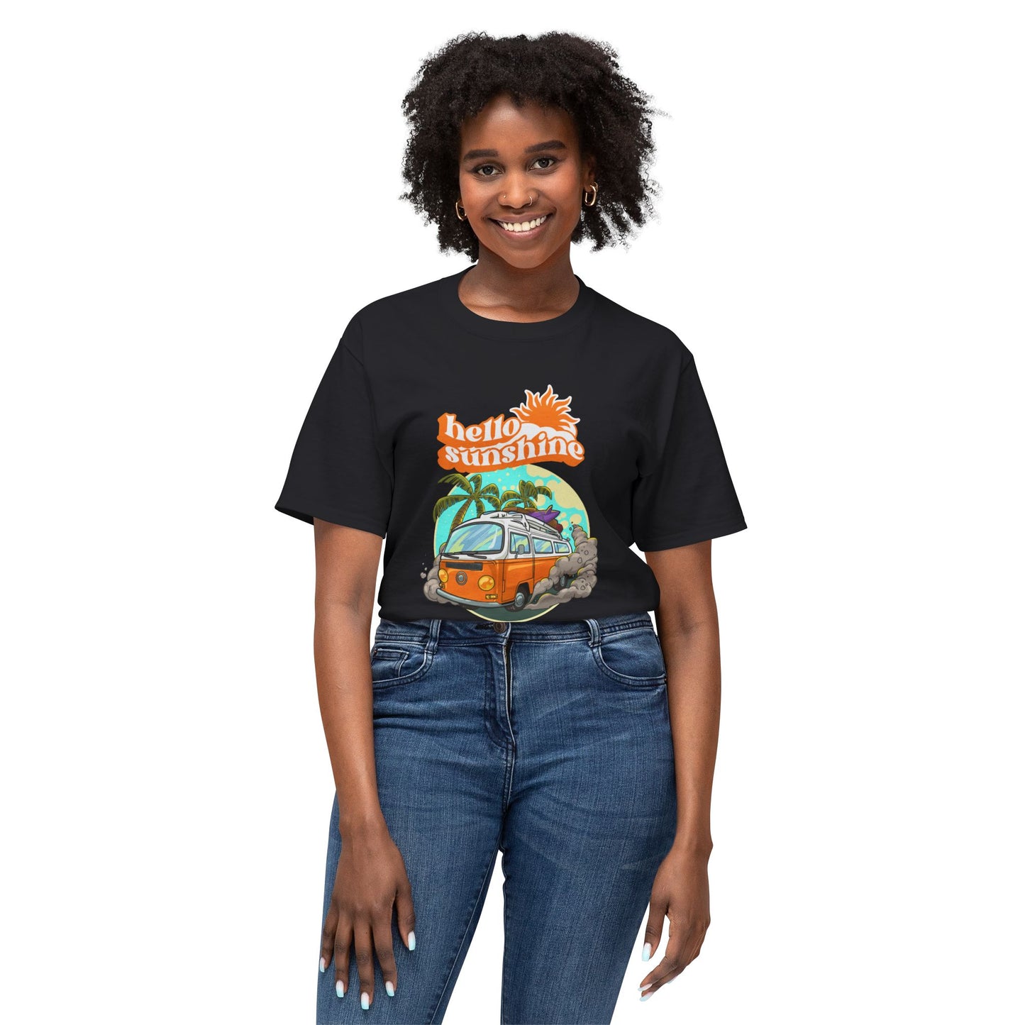 Hello Sunshine Beach Vibe T-Shirt, Summer Tee, Vacation Shirt, Gift for Travelers, Cool Graphic Tee