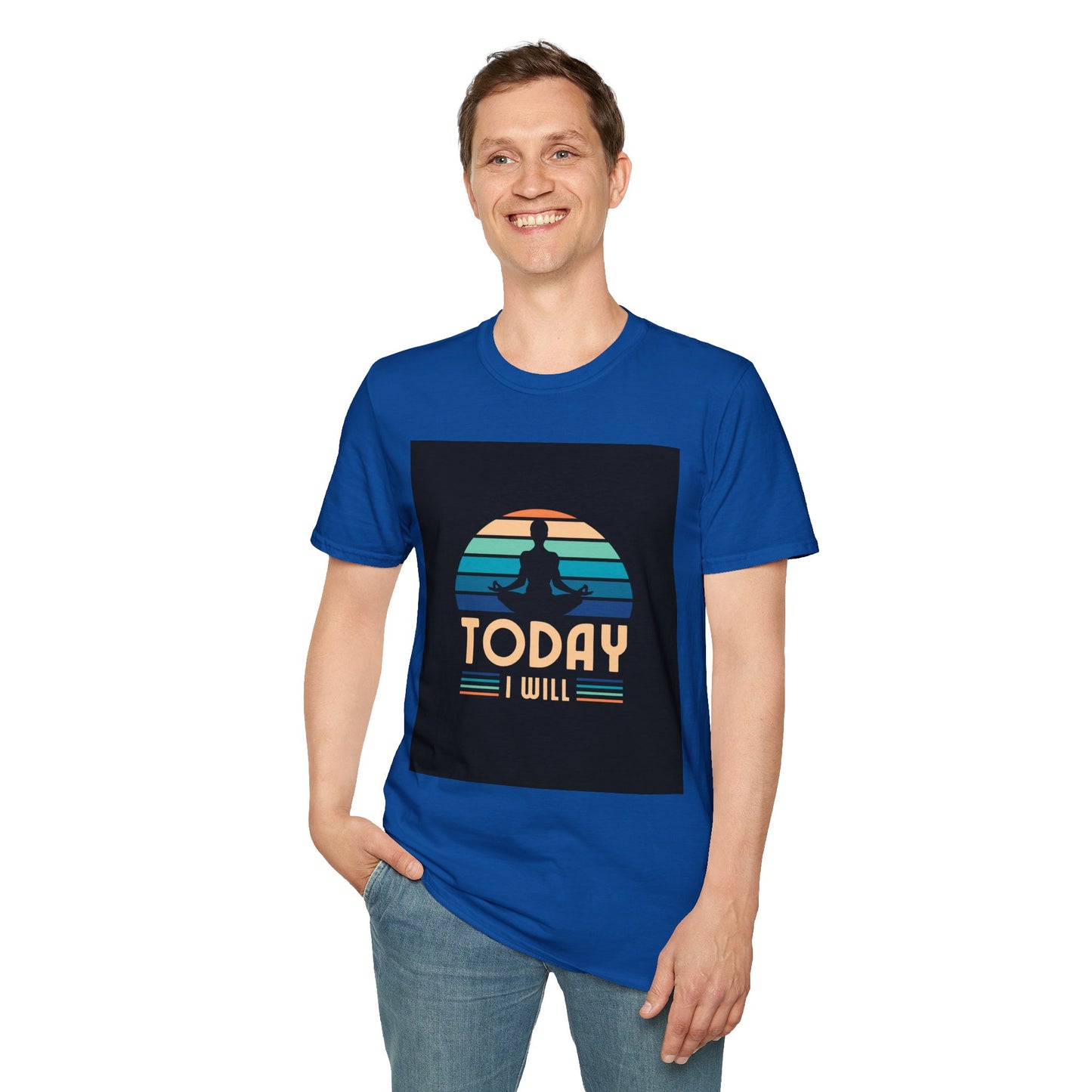 Mindfulness Motivation Unisex T-Shirt, Positive Quote Today I Will Shirt, Inspirational Graphic Tee, Yoga Apparel, Gift for Meditation Lovers