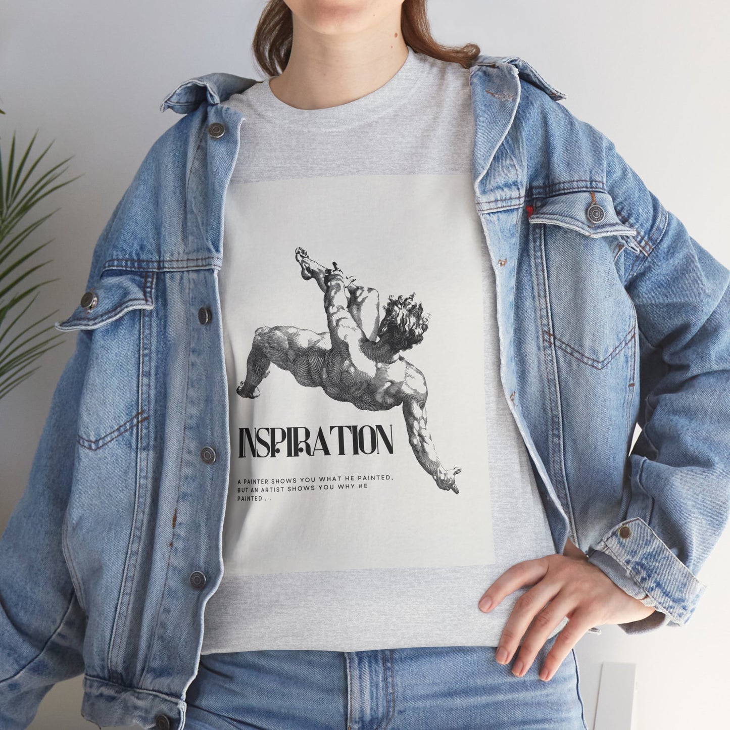 Inspiration Unisex Heavy Cotton Tee, Motivational Shirt, Gift for Artists, Casual Wear, Quote T-Shirt, Birthday Gift