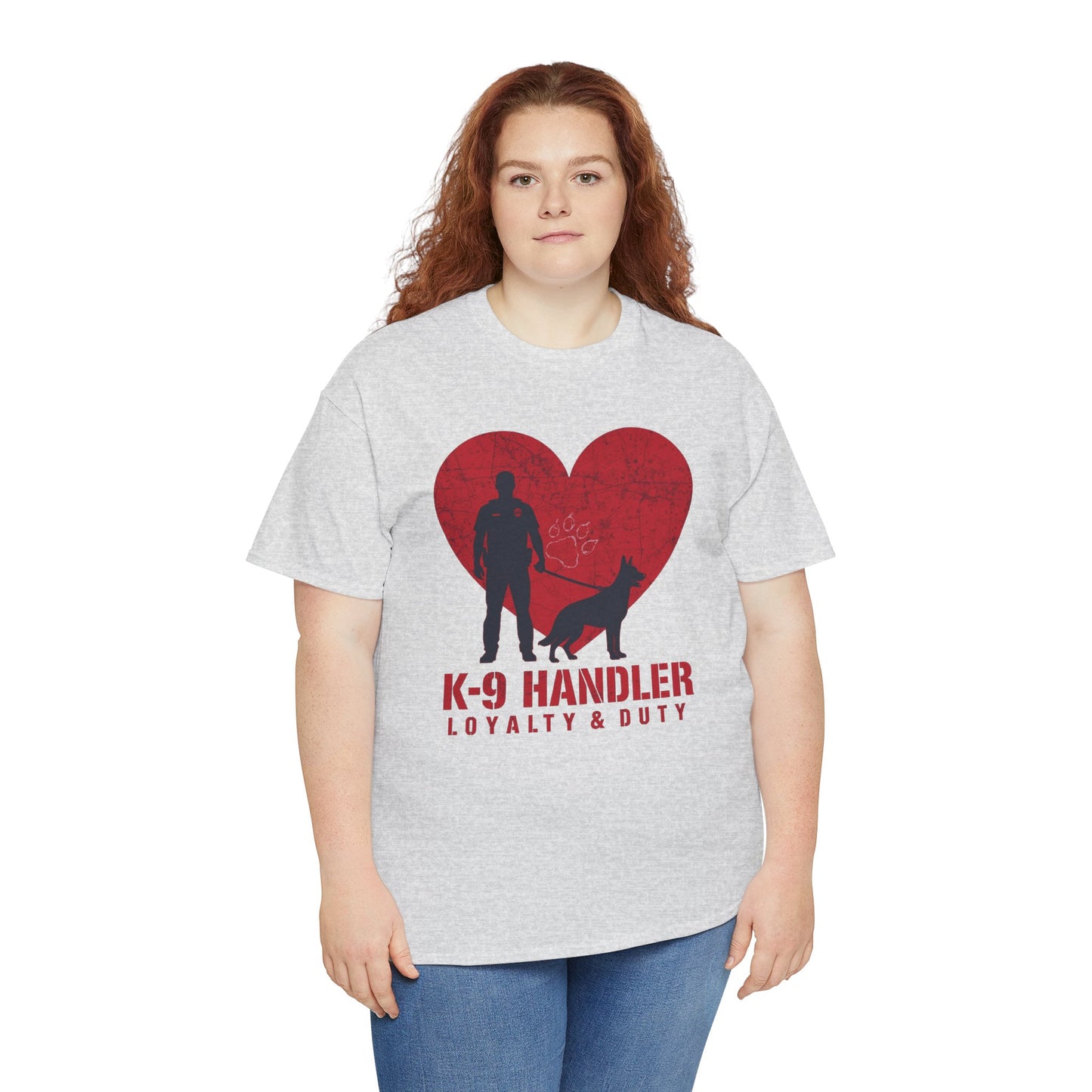K-9 Handler Heavy Cotton Tee - Loyalty & Duty Shirt, Dog Lover Gift