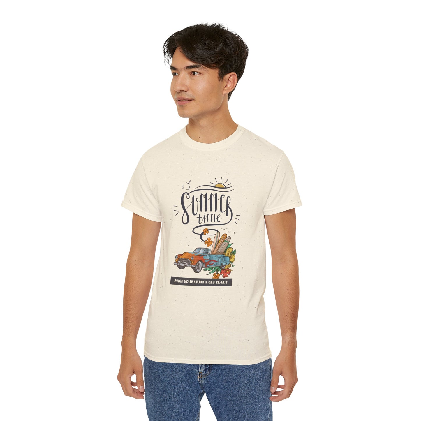 Summer Times Vintage Graphic Tee, Casual Summer Shirt, Beach Day Outfit, Gift for Travel Lovers, Unisex Cotton T-Shirt