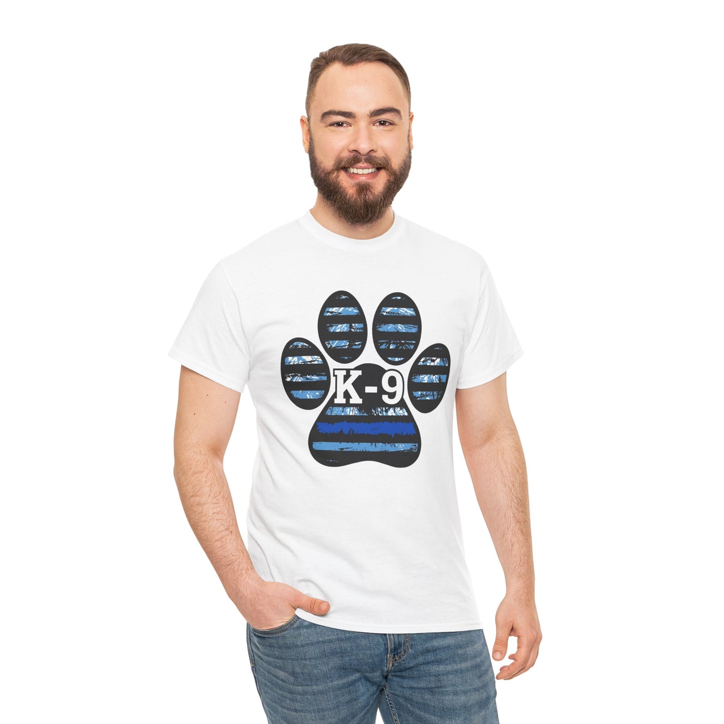 K-9 Paw Print Tee – Unisex Cotton Tee for Dog Lovers, Pet Owners, Animal Rescue Supporters