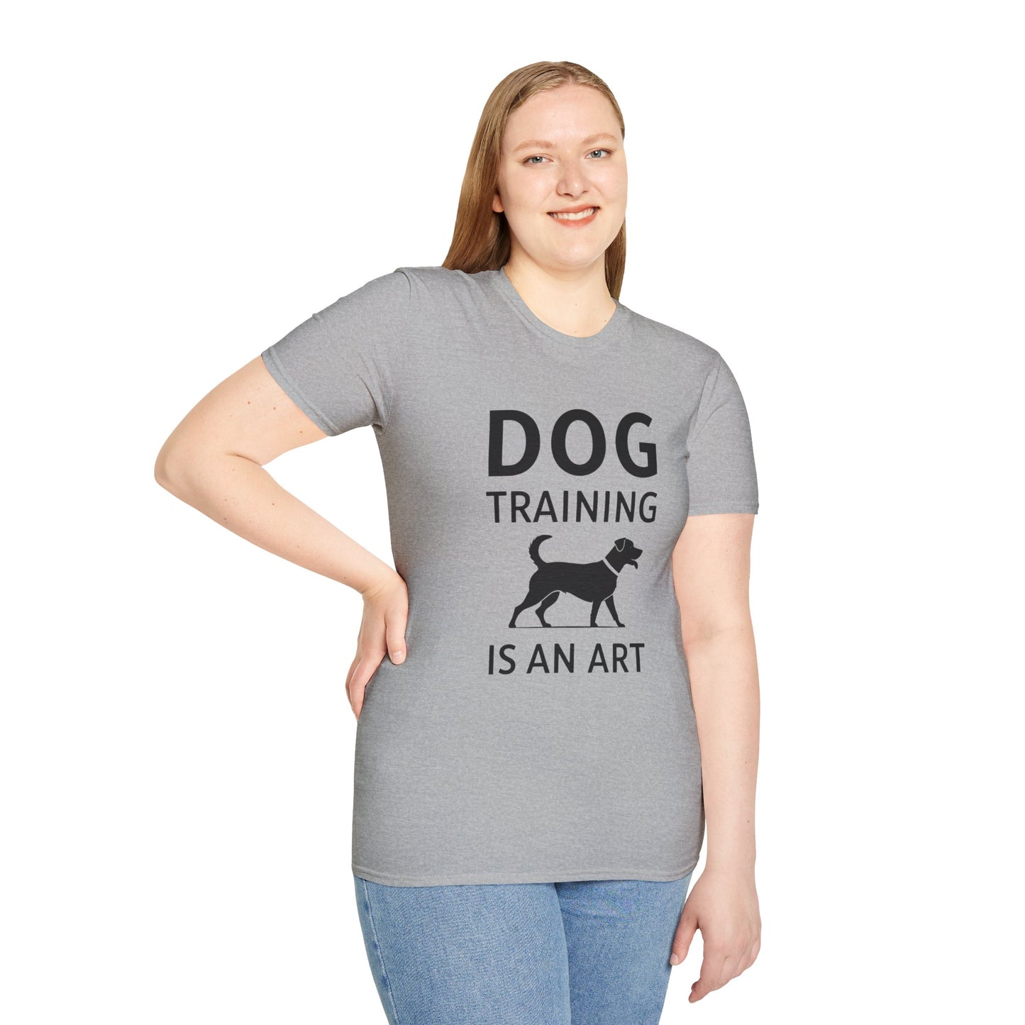 Dog Training is an Art Unisex Softstyle T-Shirt, Dog Lover Gift, Pet Training Apparel, Dog Owner Tee, Casual Wear, Gift for Dog Trainers