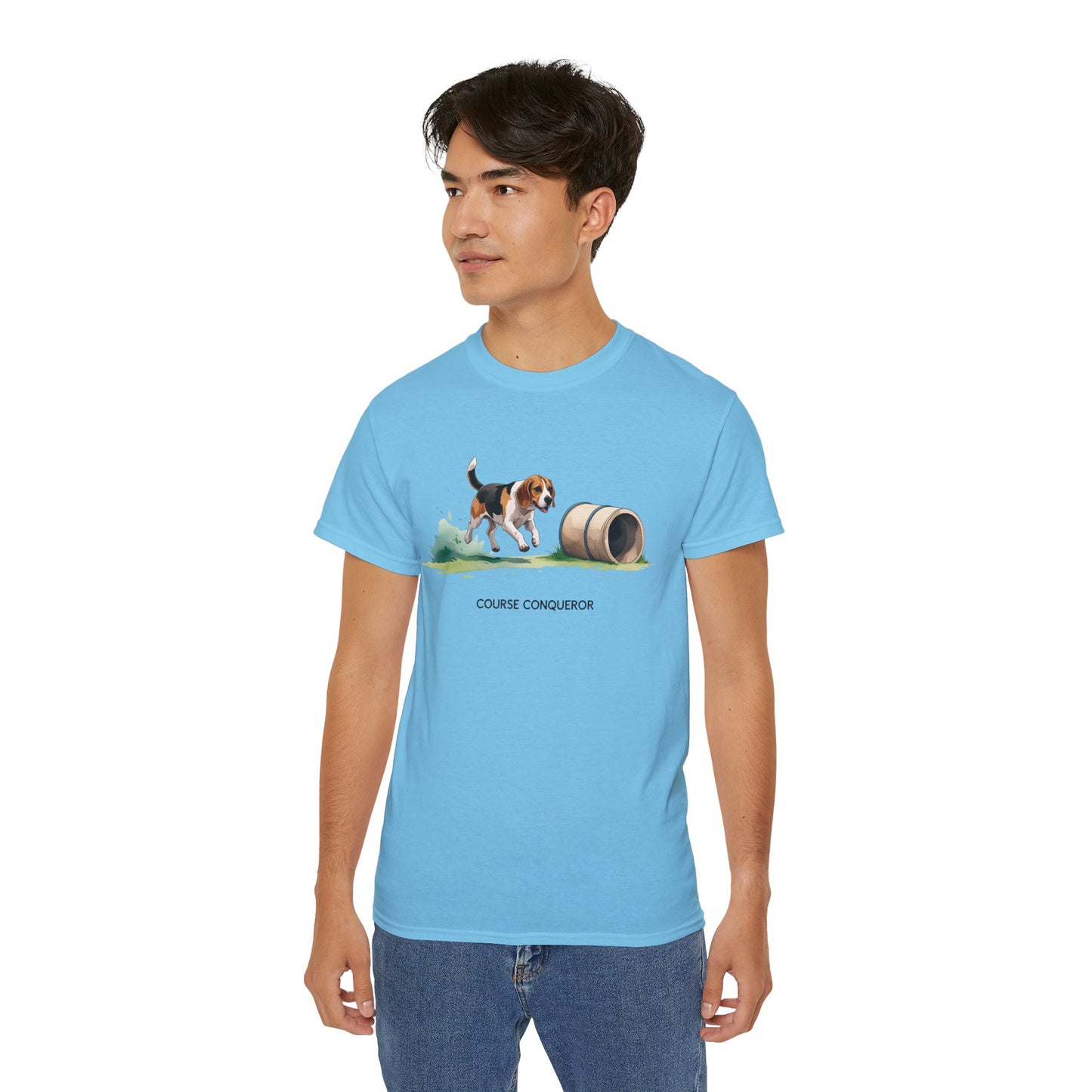 Dog Agility Tee - Course Conqueror | Beagle Graphic T-Shirt, Pet Enthusiast Gift, Animal Lover Apparel, Wearable Art for Dog Lovers