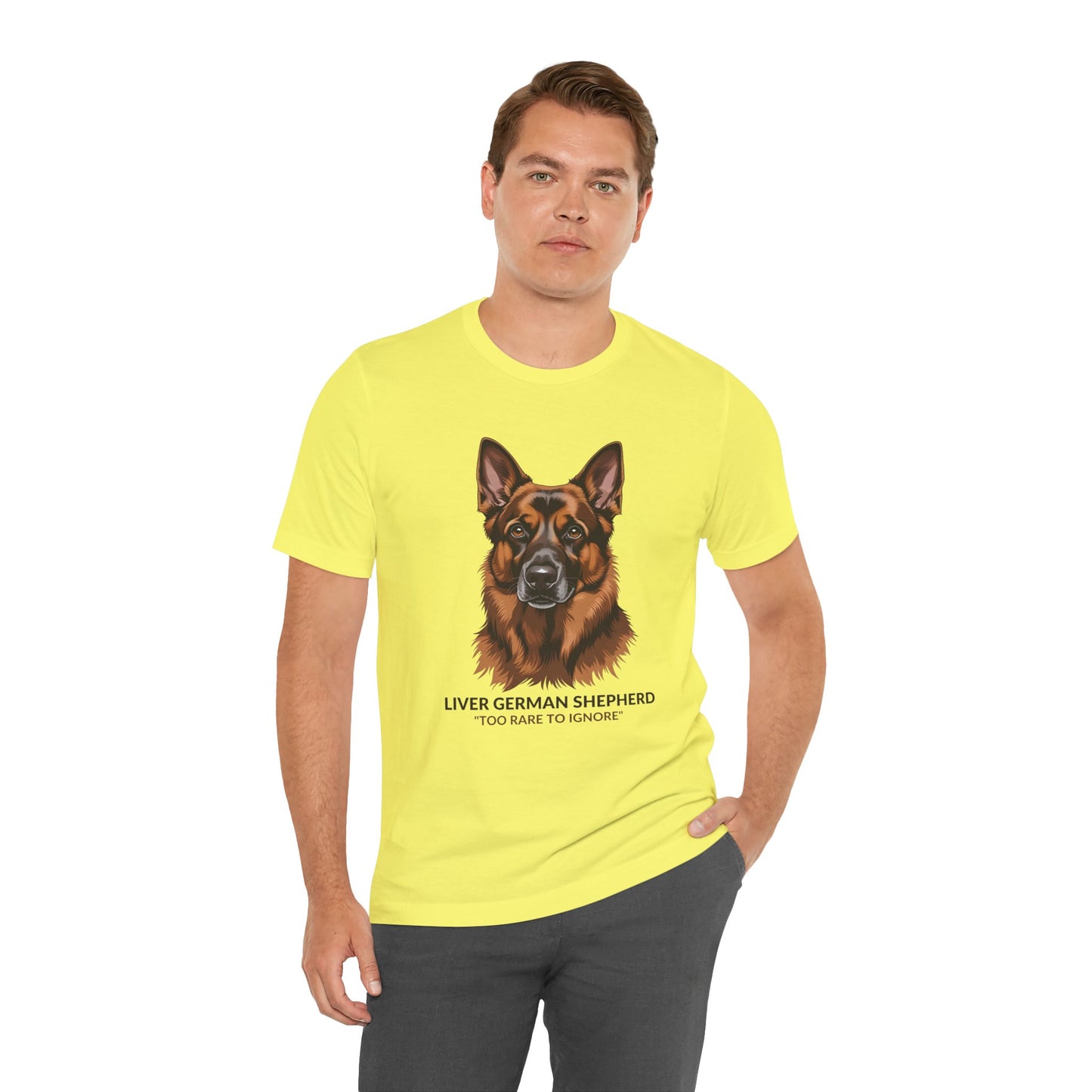 Liver German Shepherd Dog Lover Tee - To Rare To Ignore | Perfect Gift for Pet Owners, Animal Lover Merchandise, Casual Wear, Unique Dog Shirt