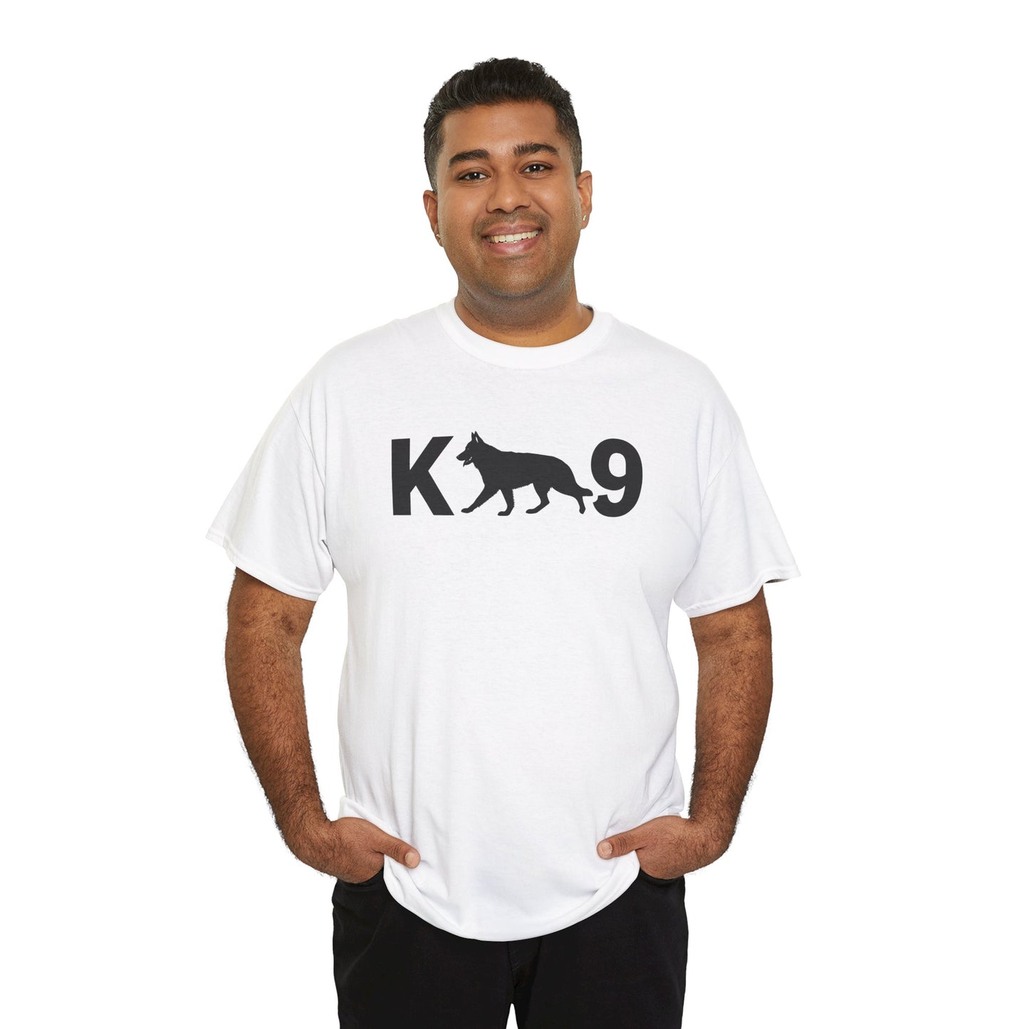 Black German Shepherd K9 Unisex Heavy Cotton Tee - Perfect for Dog Lovers, Pet Owners