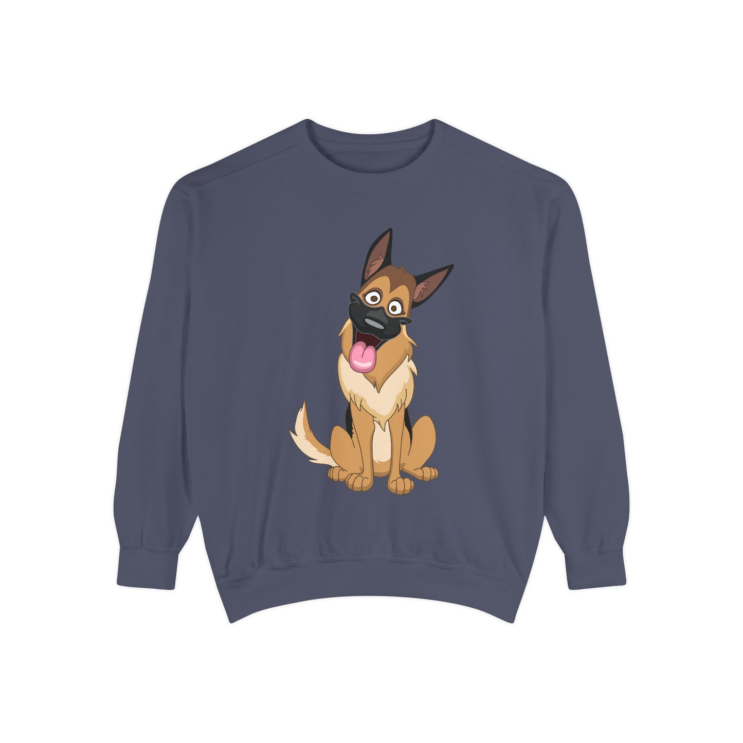 Funny Dog Cartoon Sweatshirt for Pet Lovers - Unisex Garment-Dyed Apparel