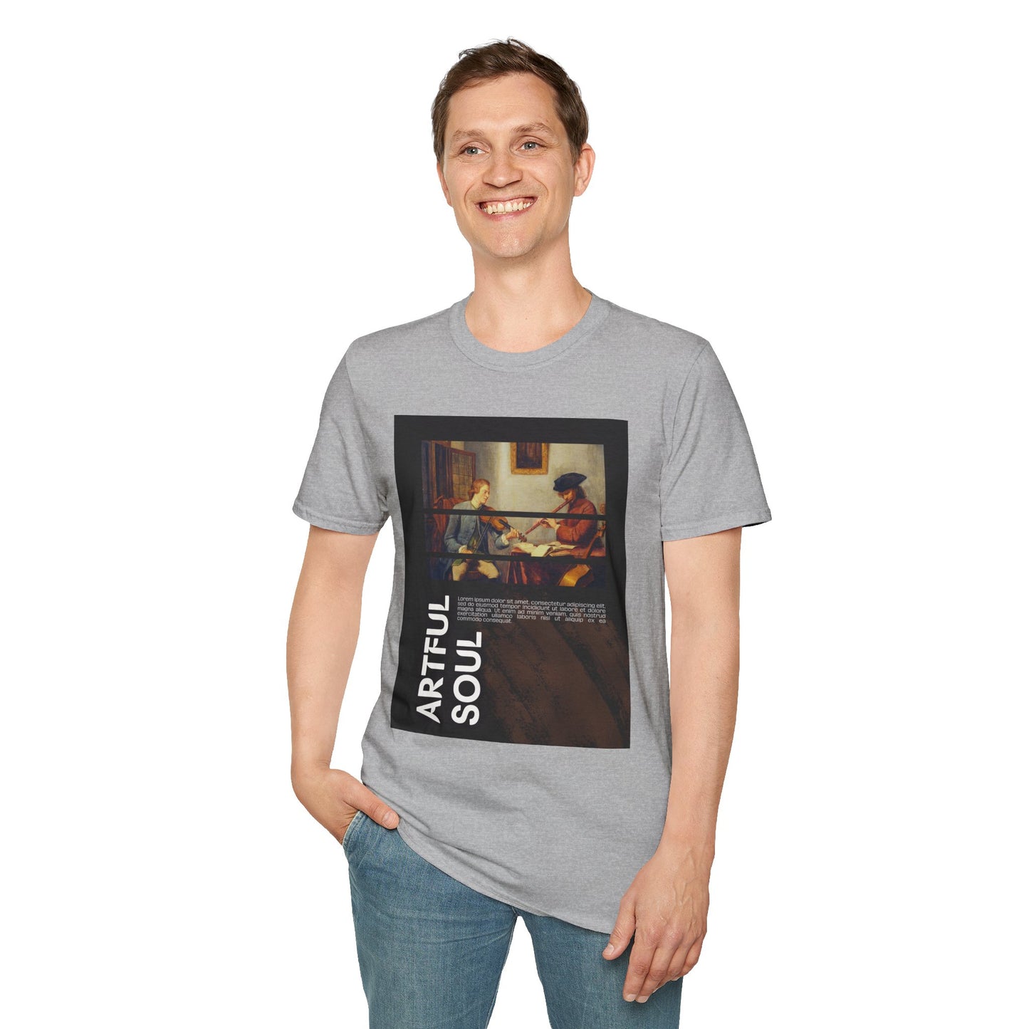 Artful Soul Unisex Softstyle T-Shirt, Artistic Tee, Gift for Art Lovers, Casual Wear, Creative Fashion, Art Enthusiast Shirt