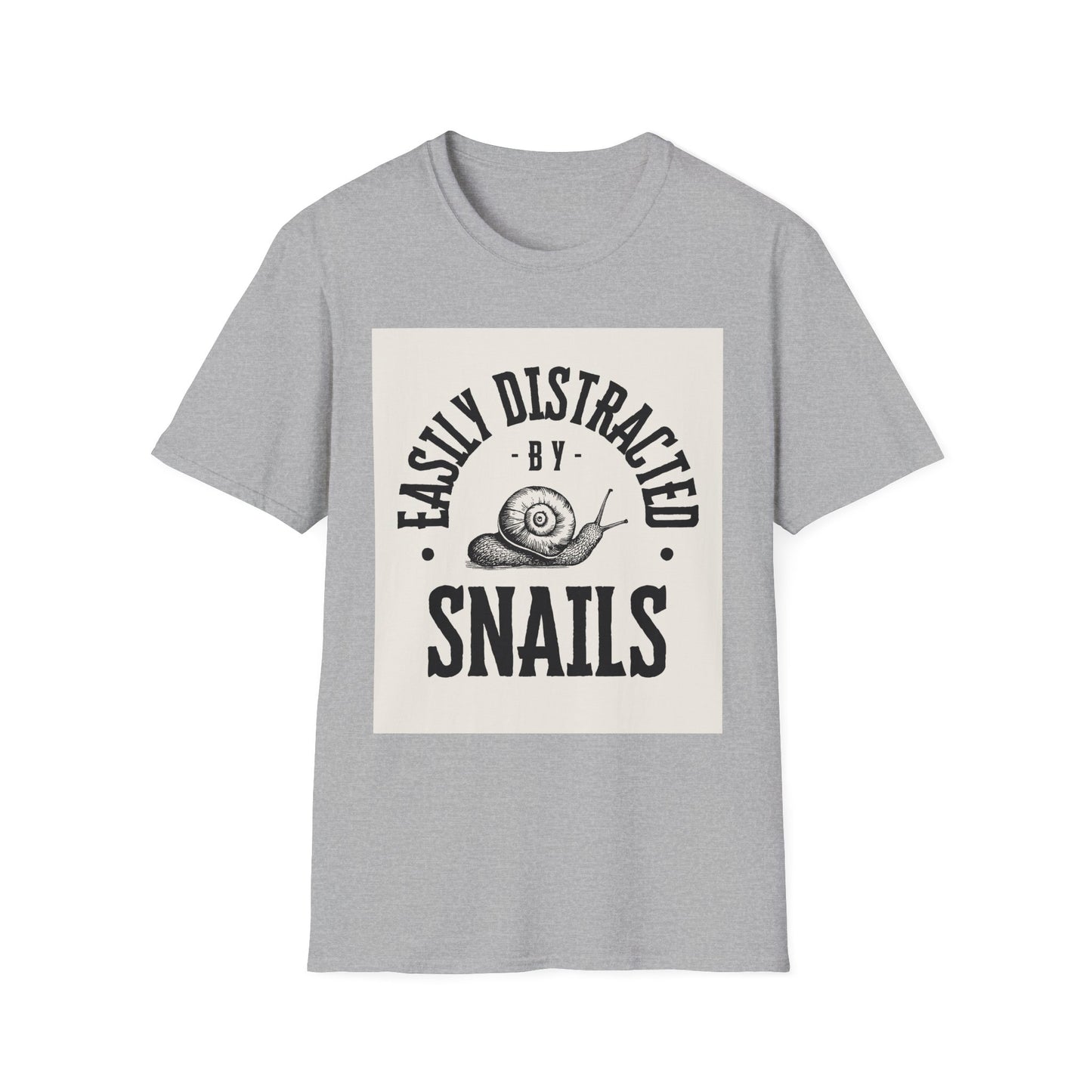 Easily Distracted by Snails Vintage T-Shirt, Funny Snail Tee, Gift for Nature Lovers, Humorous Graphic Shirt, Cute Casual Wear