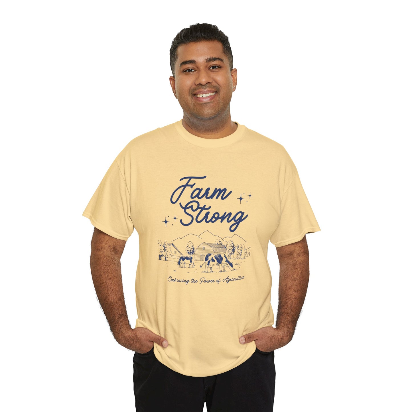 Farm Strong Unisex Cotton Tee - Embracing the Power of Agriculture, Motivational Shirt, Inspirational Tee