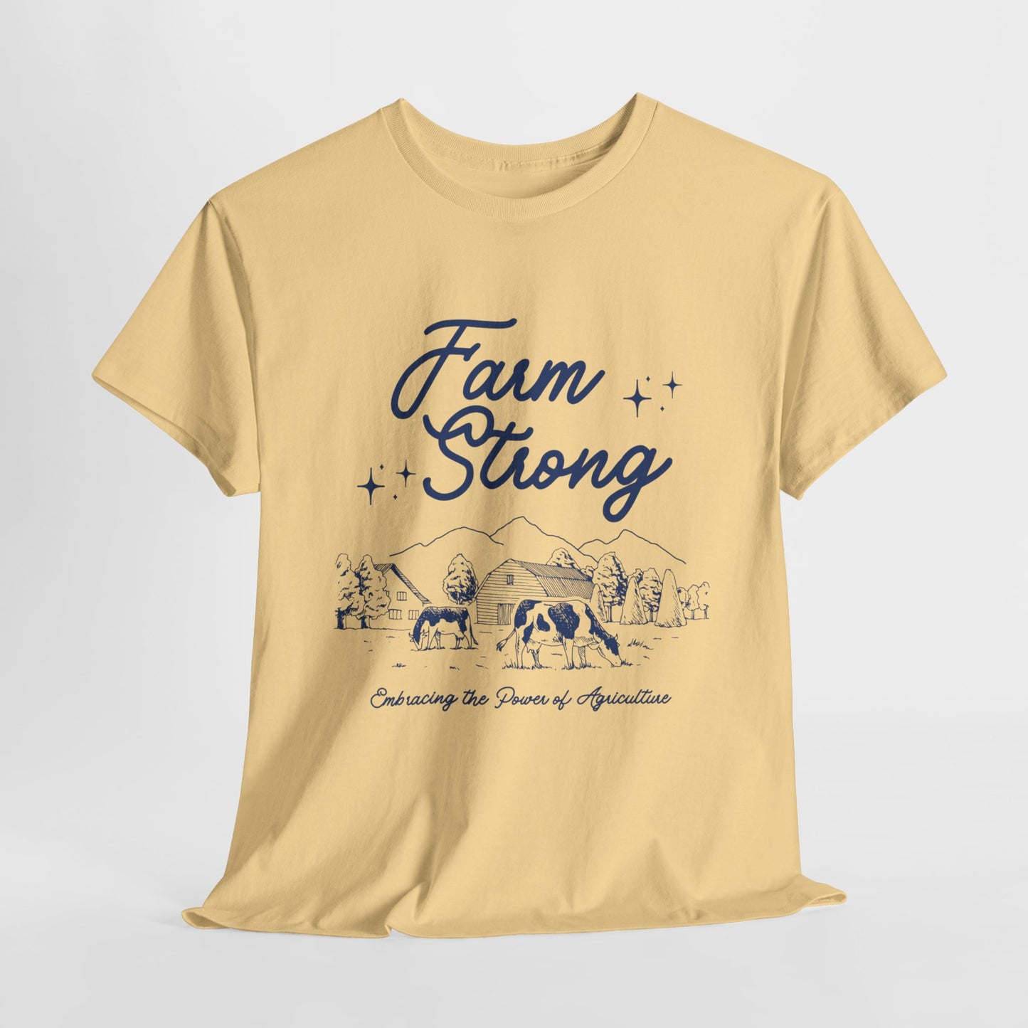 Farm Strong Unisex Cotton Tee - Embracing the Power of Agriculture, Motivational Shirt, Inspirational Tee