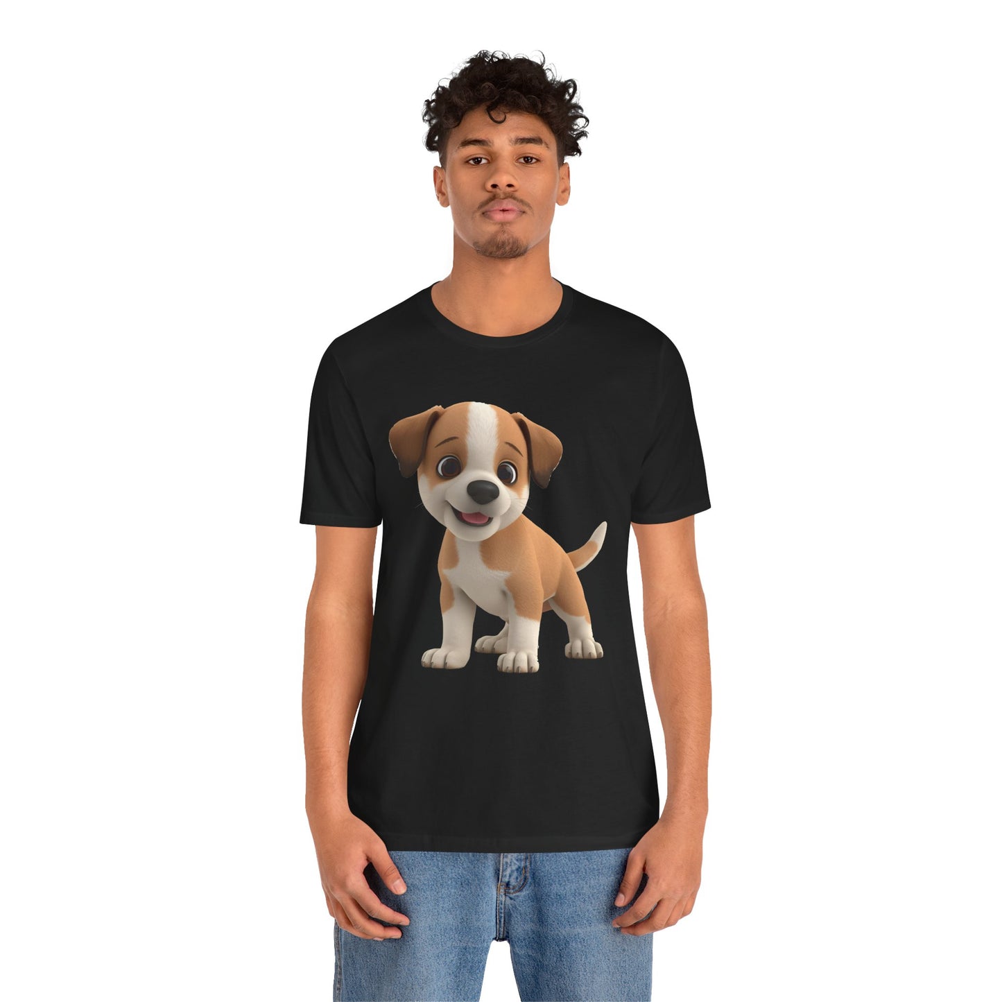 Cute Dog 3D Graphic Tee, Fun Animal Shirt, Dog Lover Gift, Playful Fashion Statement