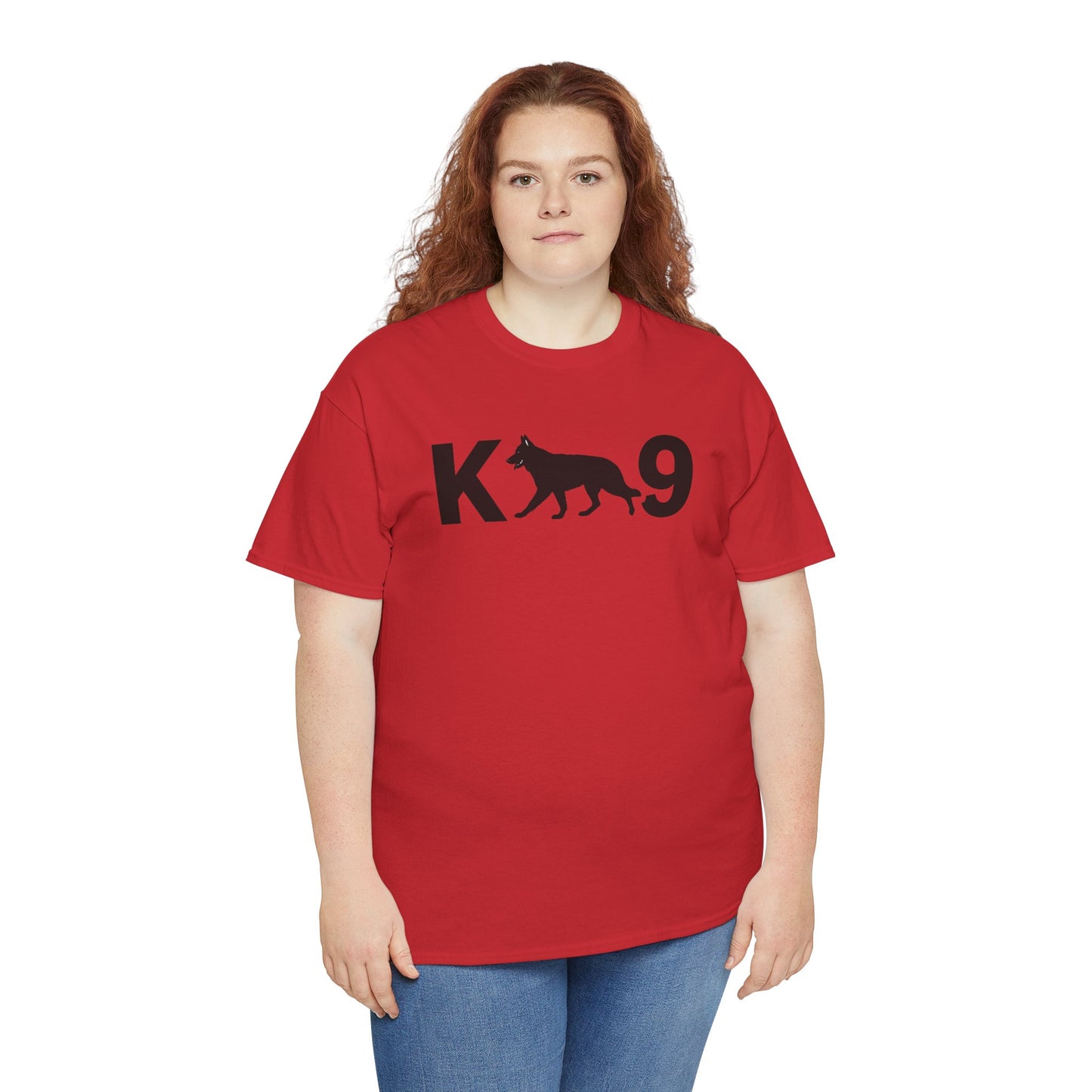 Black German Shepherd K9 Unisex Heavy Cotton Tee - Perfect for Dog Lovers, Pet Owners
