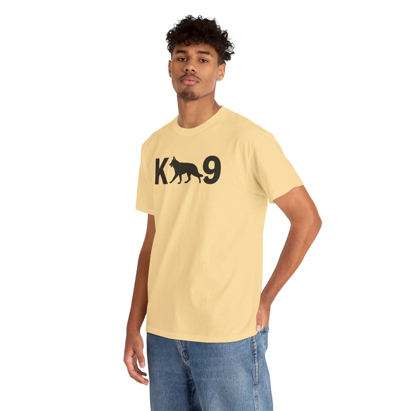 Black German Shepherd K9 Unisex Heavy Cotton Tee - Perfect for Dog Lovers, Pet Owners