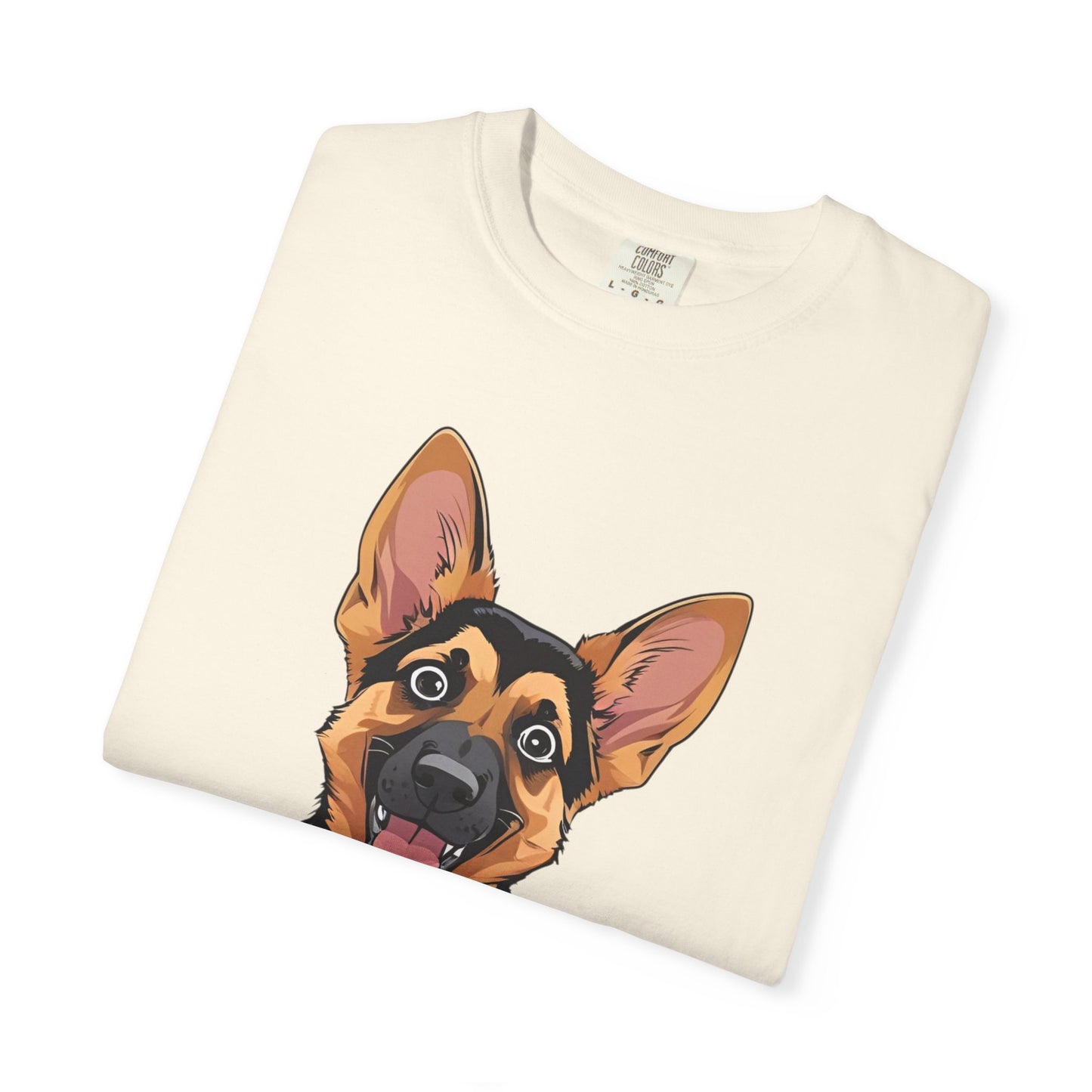 Happy Dog Graphic Tee, Unisex German Shepherd Puppy T-Shirt - Unleashing Happiness, Pet Lover Gift, Animal Lovers Apparel, Unique Dog Lover Shirt