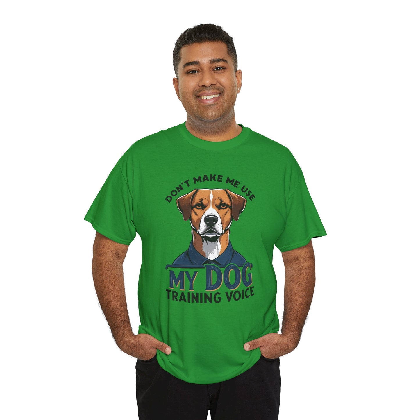 Dog Training T-Shirt - Don't Make Me Use My Dog Training Voice | Perfect Gift for Dog Owners, Casual Wear, Funny Dog Humor Shirt, Pet Training Apparel