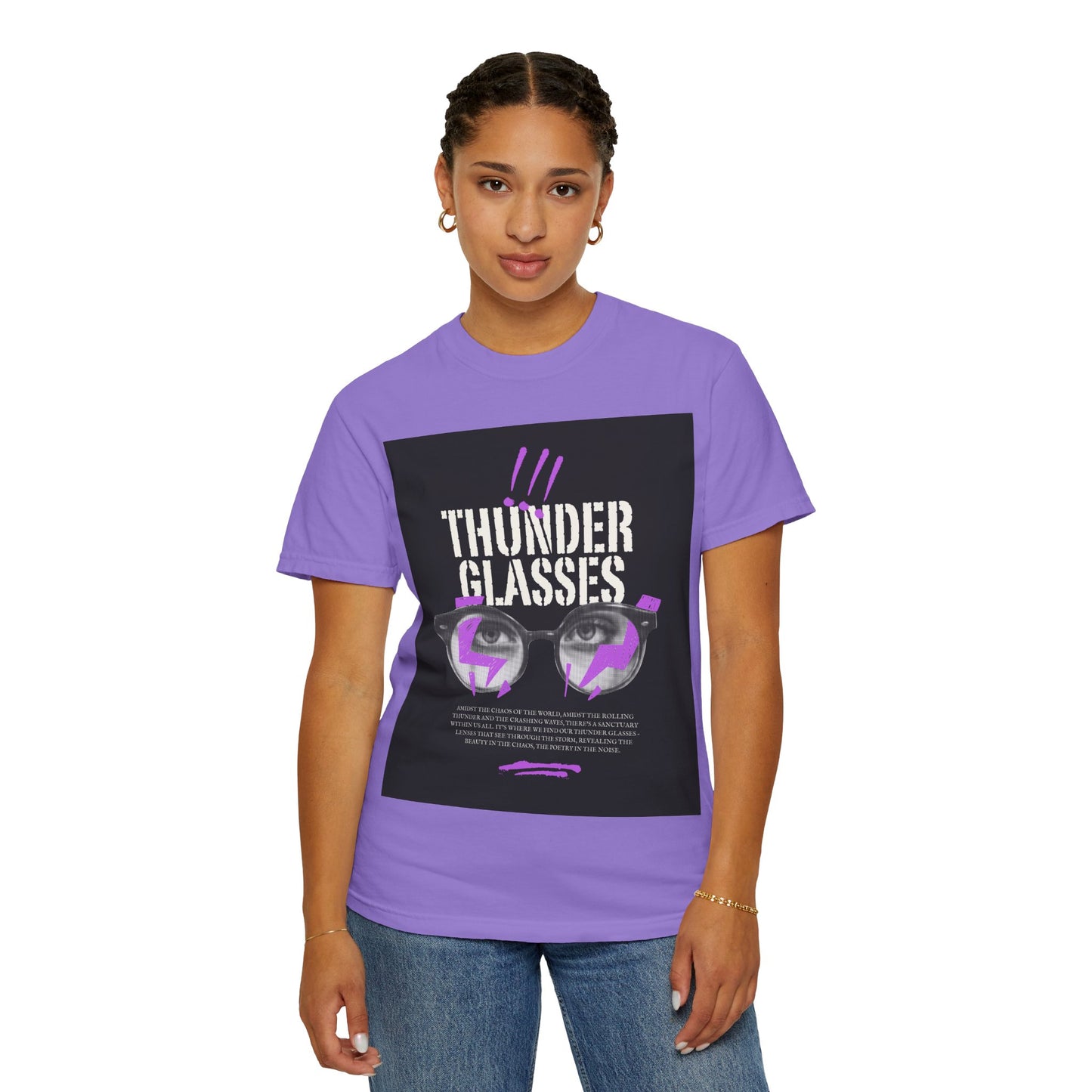 Thunder Glasses Unisex T-Shirt | Retro Graphic Tee for Music Lovers, Gift for Birthdays, Festivals, Unisex Style, Casual Wear