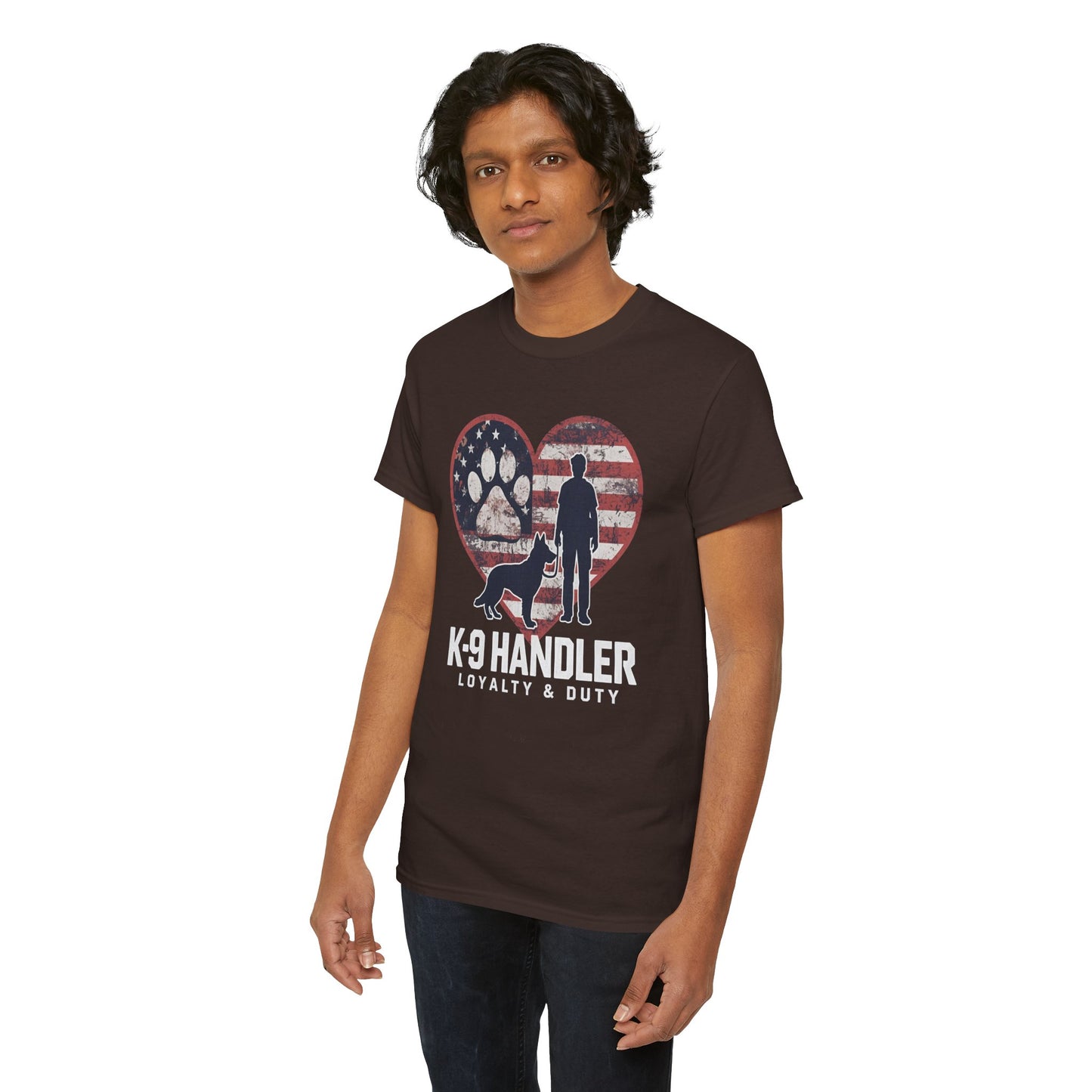 K-9 Handler Heart Tee | Loyalty & Duty T-Shirt | Dog Lover Gift, Police Support Shirt
