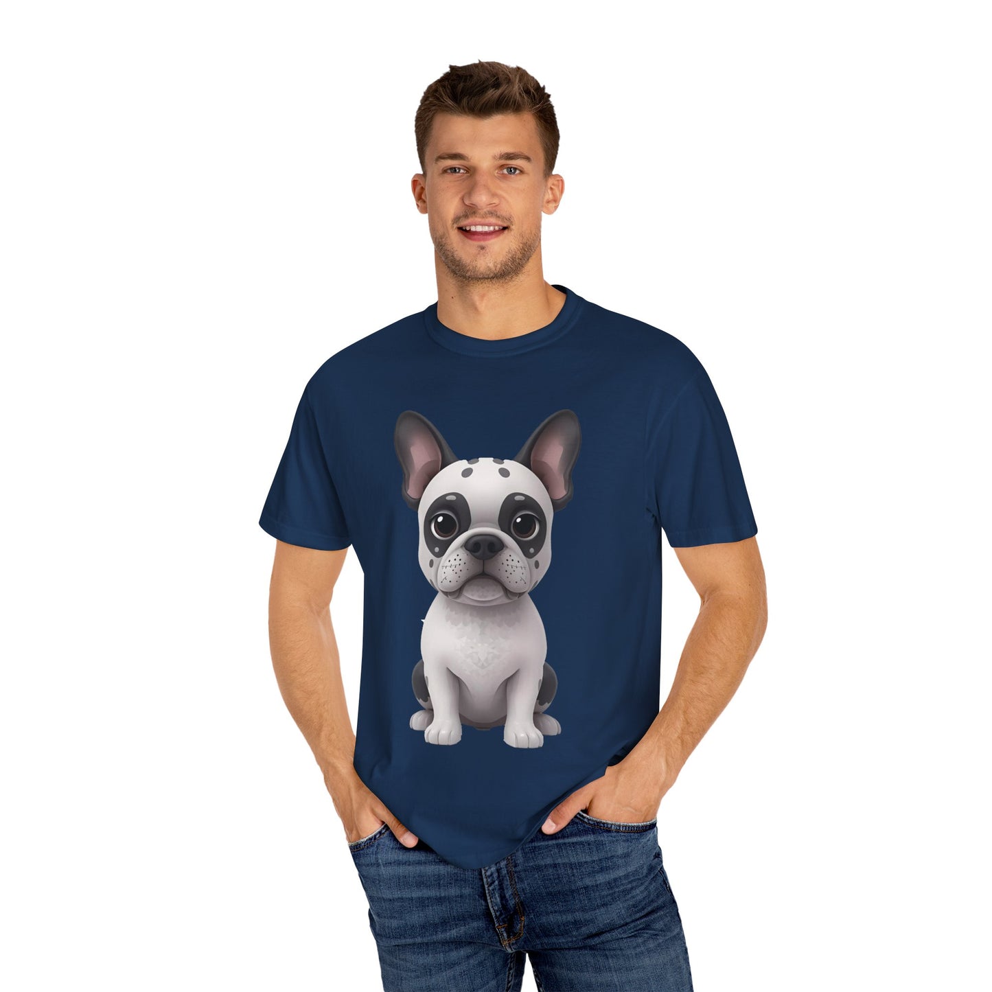 Cute 3D Design French Bulldog Unisex T-shirt, Animal Lover Gift