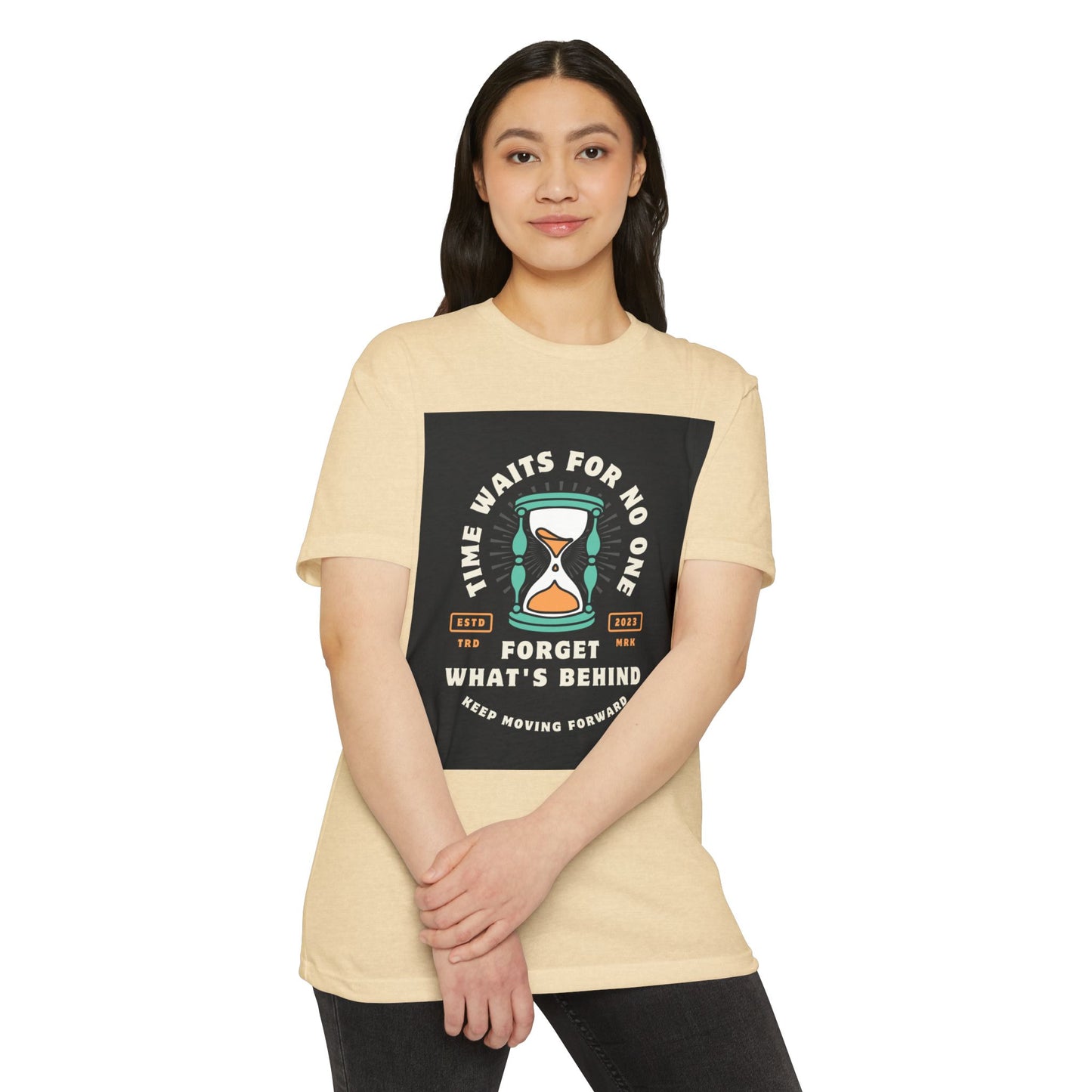 Inspirational Unisex T-Shirt: 'Time Waits for No One' - Motivational Tee, Casual Everyday Wear, Gift for Friends, Positive Message