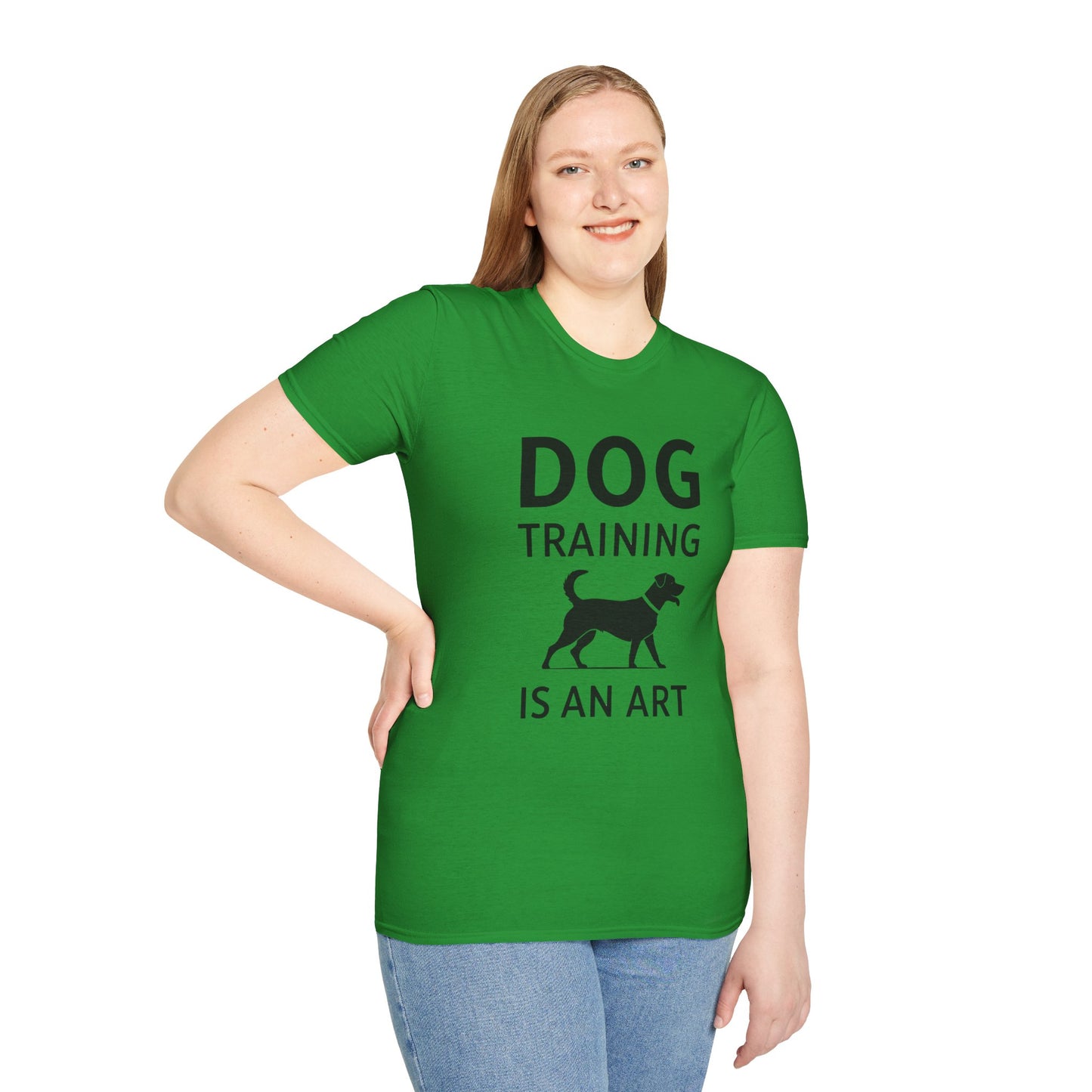 Dog Training is an Art Unisex Softstyle T-Shirt, Dog Lover Gift, Pet Training Apparel, Dog Owner Tee, Casual Wear, Gift for Dog Trainers
