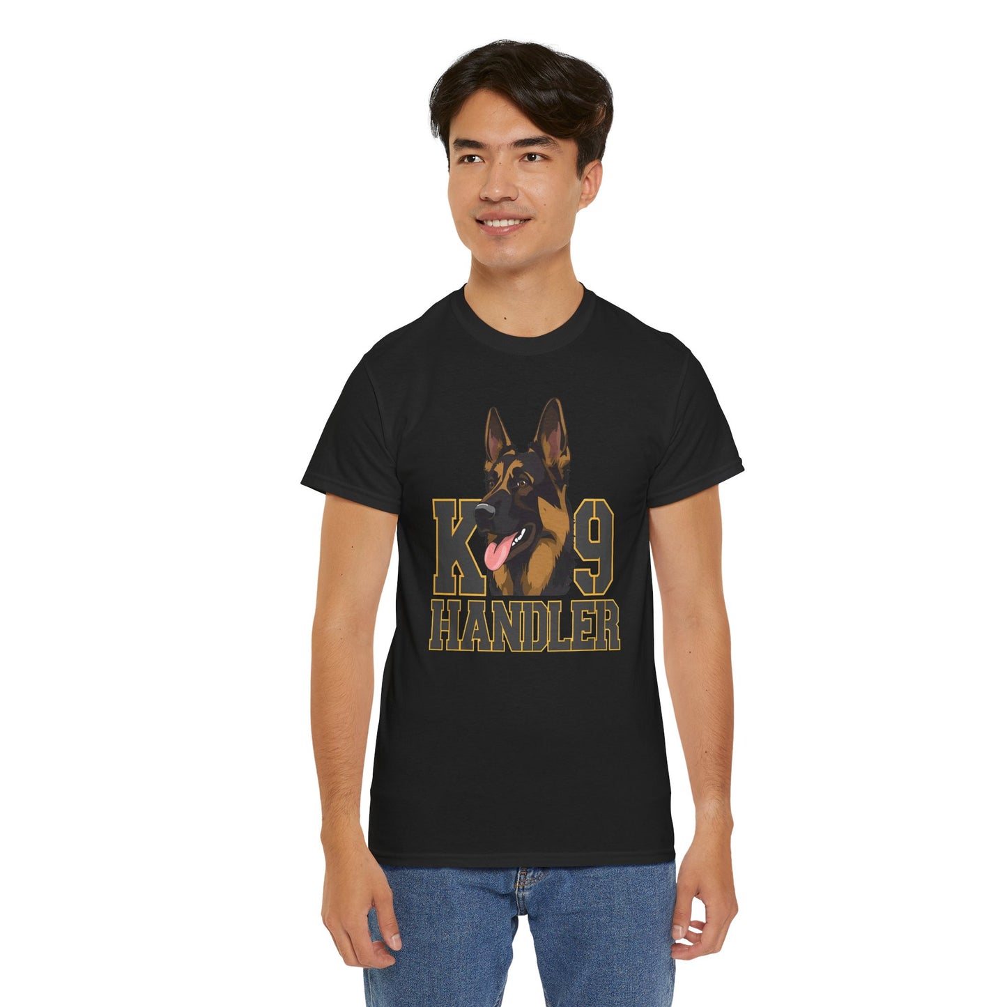 German Shepherd K9 Handler Tee, Perfect for Dog Lovers, Gift for Pet Owners, Unisex Cotton T-Shirt