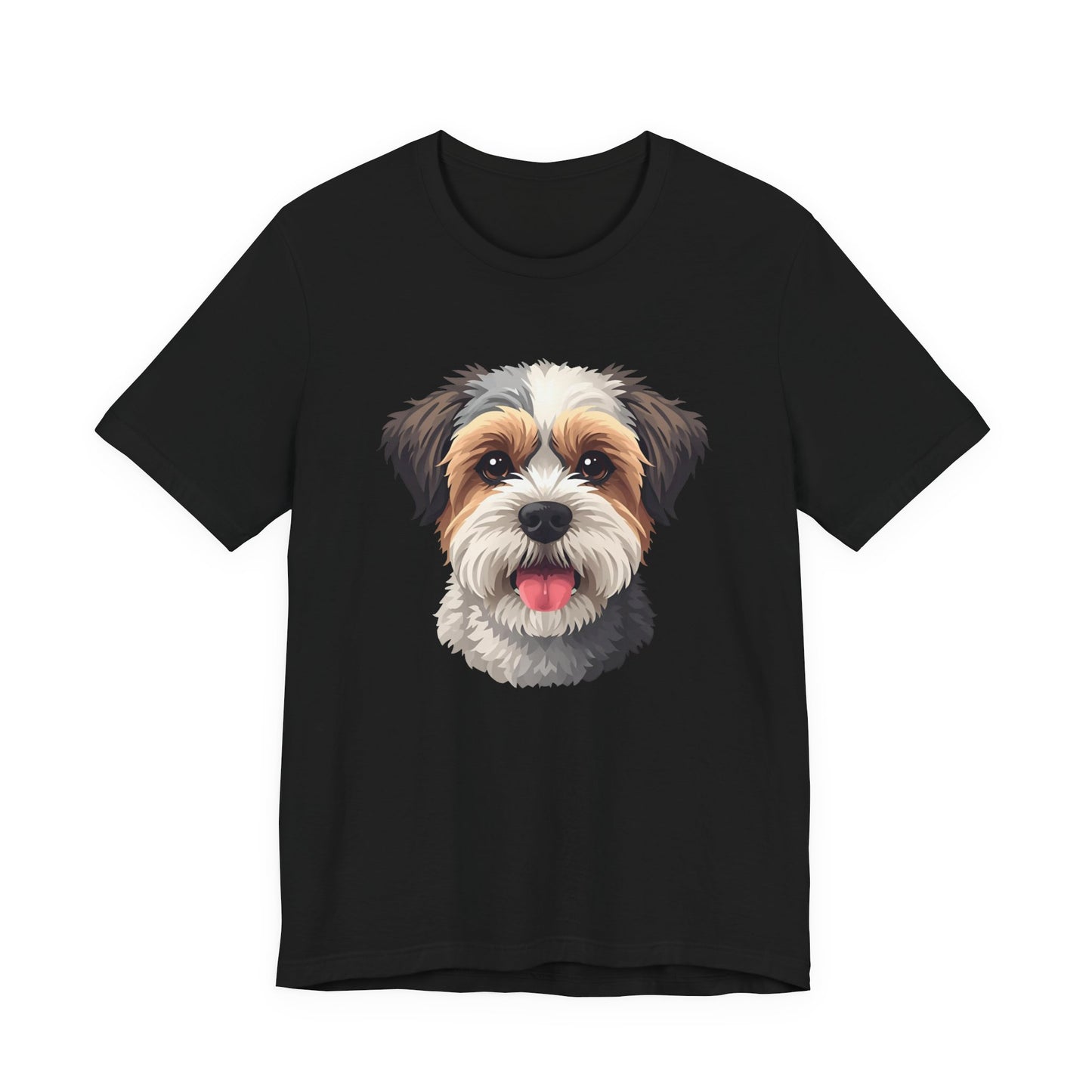 Unisex Dog Lover T-Shirt Featuring a 3D Design of Cute Fluffy Bichon Frise Mix | Gift for Dog Owners