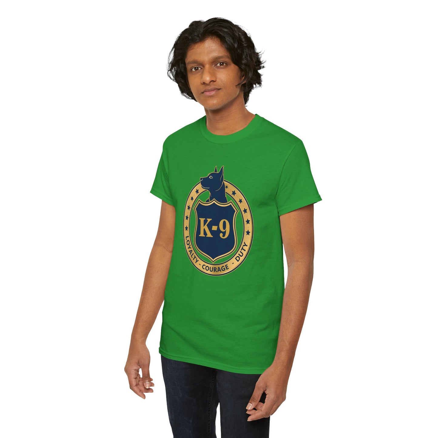 K-9 Police Unisex Heavy Cotton Tee - Loyalty Courage Duty | Dog Lover Gift, Law Enforcement Apparel, Dog Training Shirt