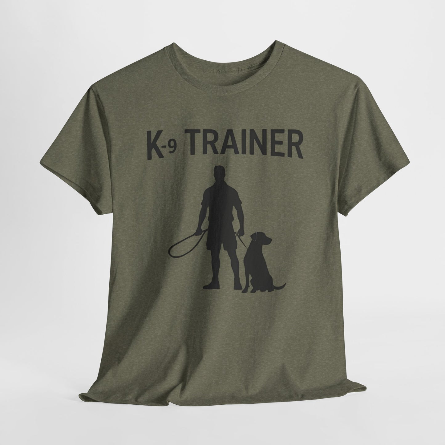 K-9 Trainer Heavy Cotton T-Shirt, Dog Owner Gift, Police Dog Shirt, Animal Enthusiast Apparel, Casual Style Tee