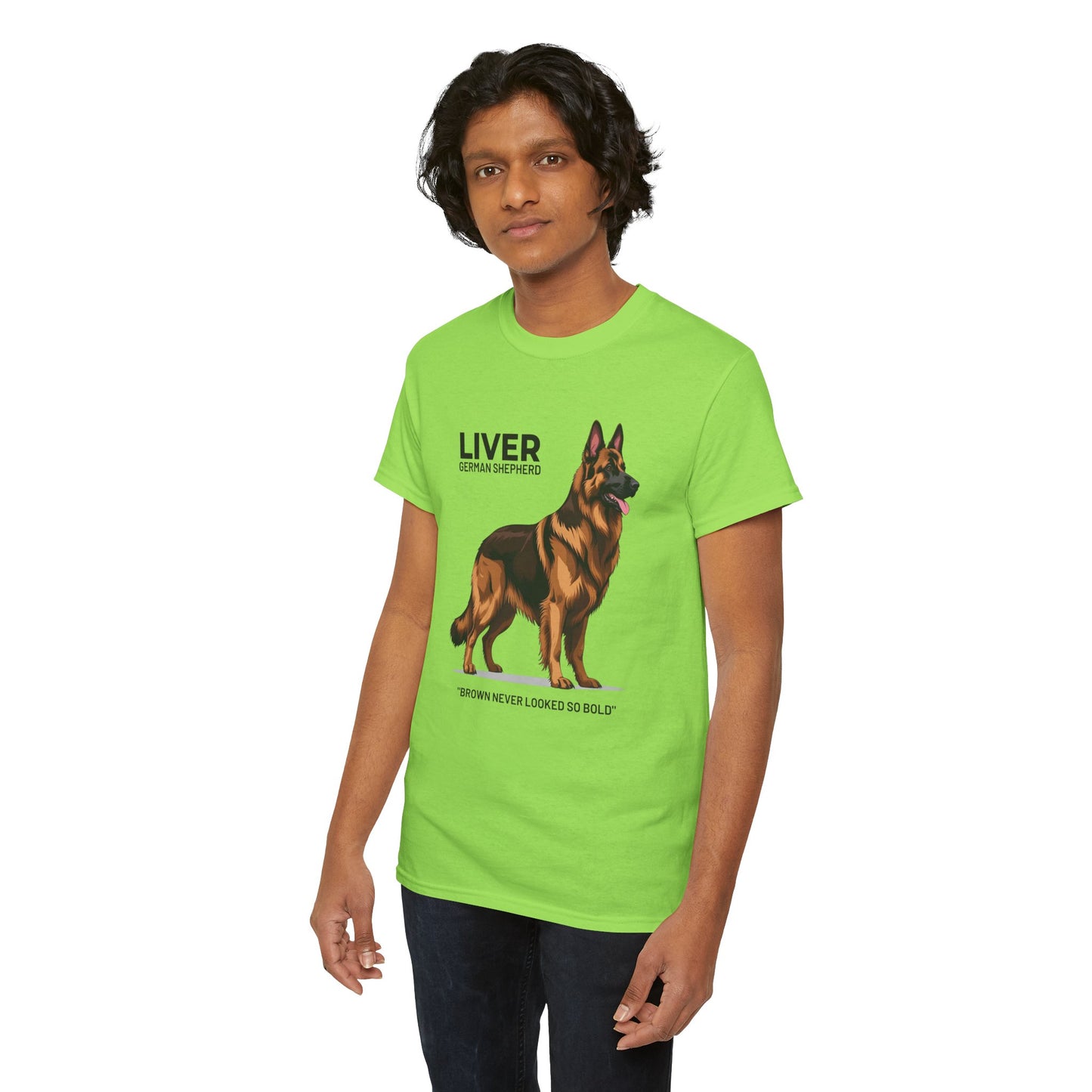 Liver German Shepherd Lover Tee - Brown Never Looked So Bold | Dog Owner Gift, Pet Parent Shirt, Animal Lover Apparel