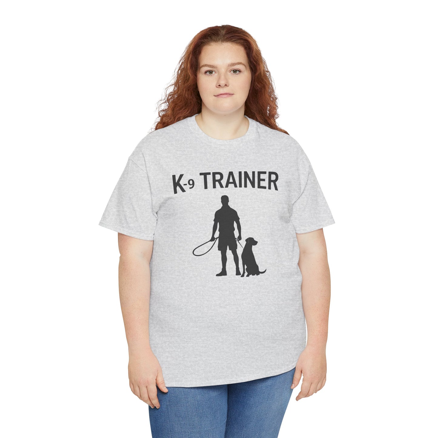 K-9 Trainer Heavy Cotton T-Shirt, Dog Owner Gift, Police Dog Shirt, Animal Enthusiast Apparel, Casual Style Tee