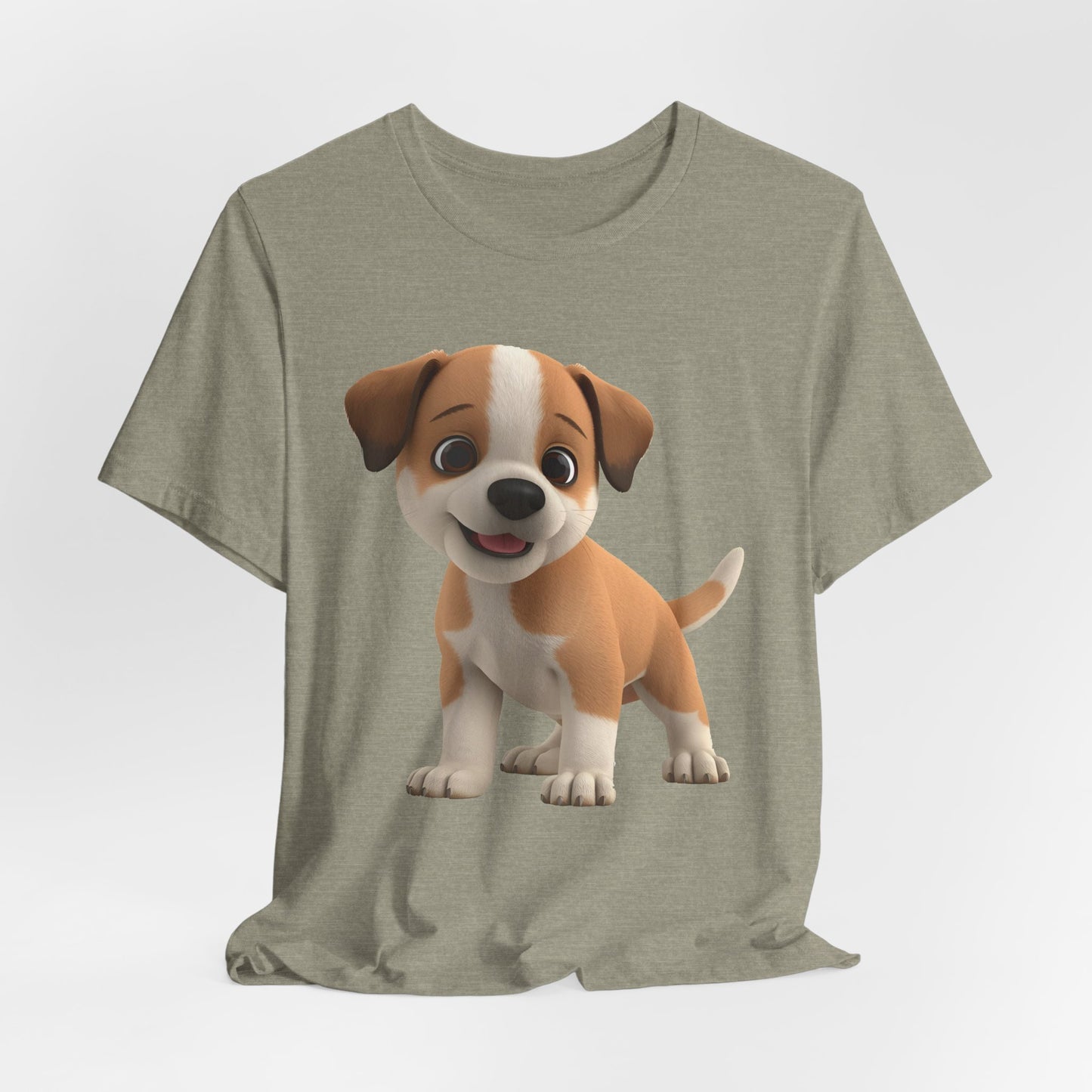 Cute Dog 3D Graphic Tee, Fun Animal Shirt, Dog Lover Gift, Playful Fashion Statement