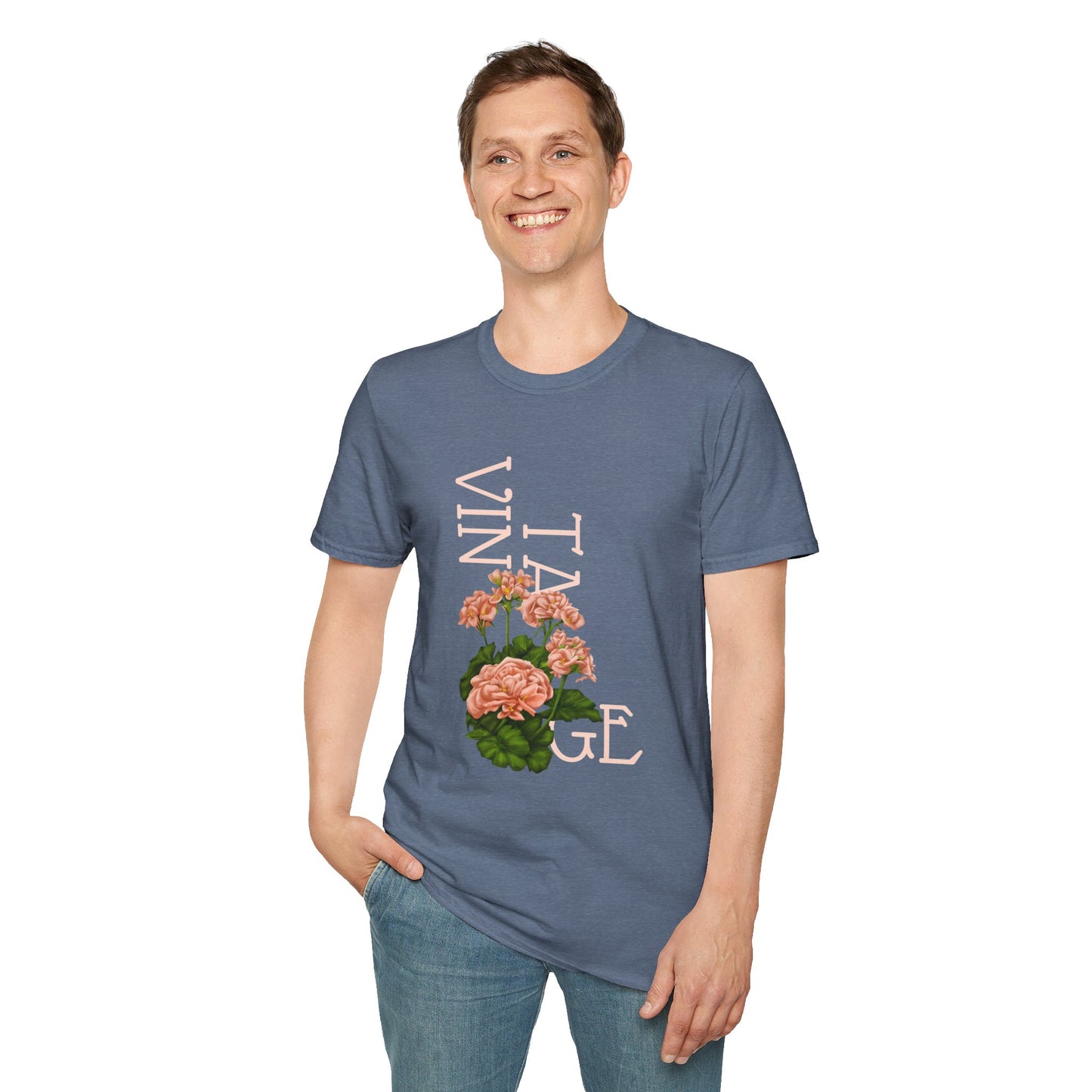 Vintage Floral Graphic Tee, Retro Flower Shirt, Unisex Casual T-Shirt, Gift for Plant Lovers, Summer Fashion