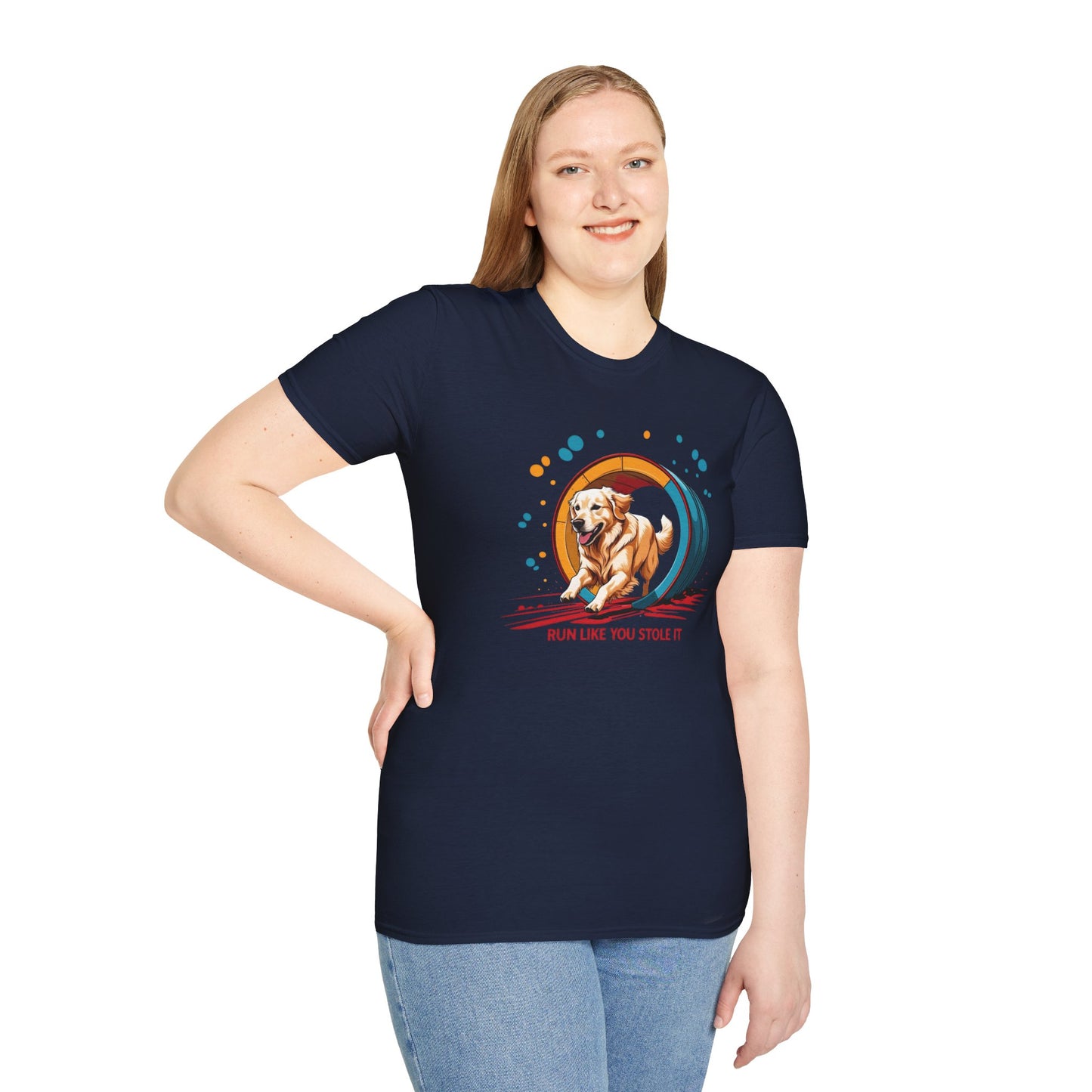 Dog Agility T-Shirt - Run Like You Stole It, Perfect for Dog Trainers, Summer Outfits, Fun Casual Wear
