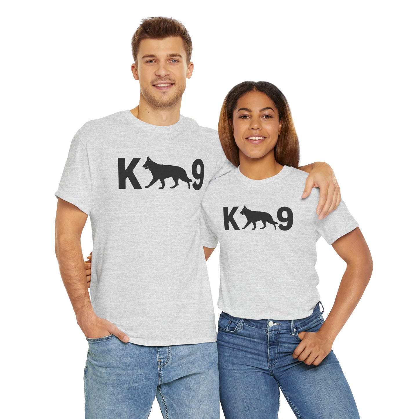 Black German Shepherd K9 Unisex Heavy Cotton Tee - Perfect for Dog Lovers, Pet Owners