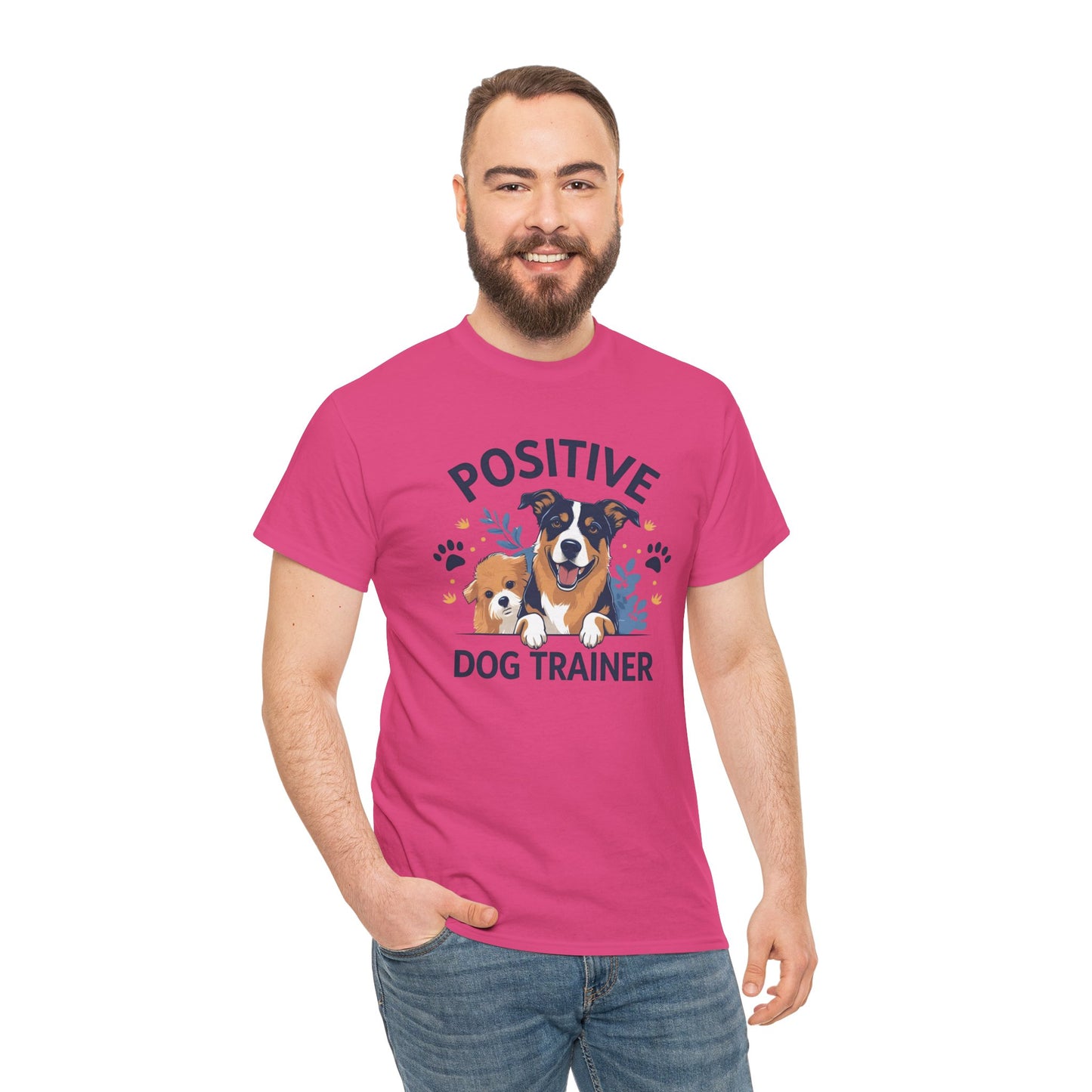 Positive Dog Trainer Tee, Dog Lover Gift, Unisex Cotton T-Shirt, Pet Training Apparel, Animal Care, Casual Dog Shirt