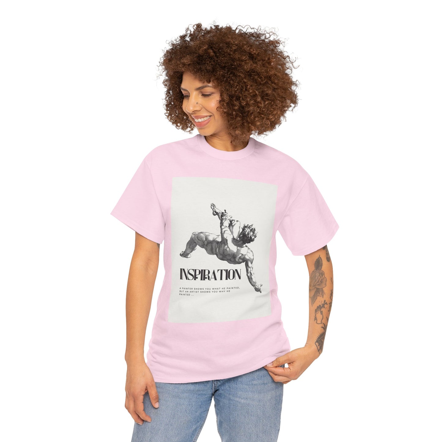 Inspiration Unisex Heavy Cotton Tee, Motivational Shirt, Gift for Artists, Casual Wear, Quote T-Shirt, Birthday Gift