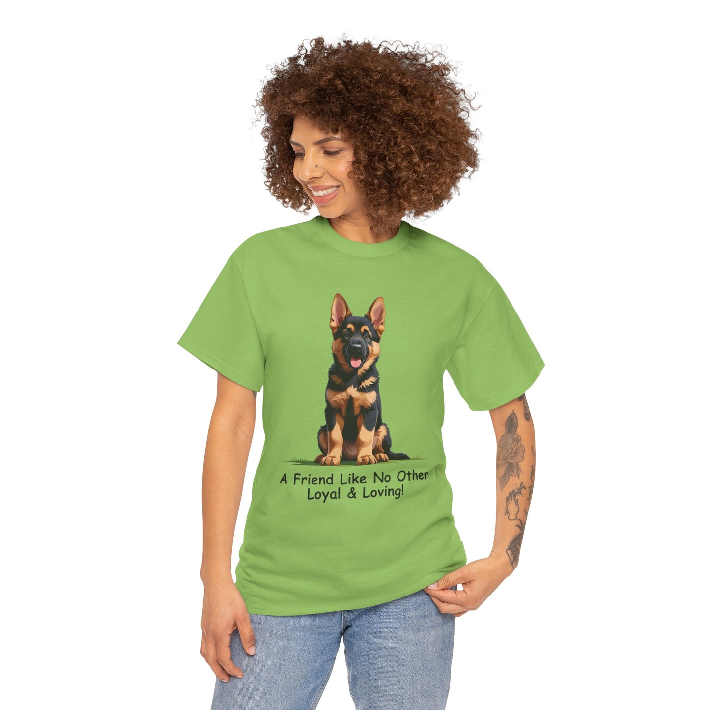 Adorable German Shepherd Puppy Lover Tee: A Friend Like No Other, Dog Owner Gift, Dog Mom Shirt, Gifts for Animal Lovers, Unisex Cotton T-shirt