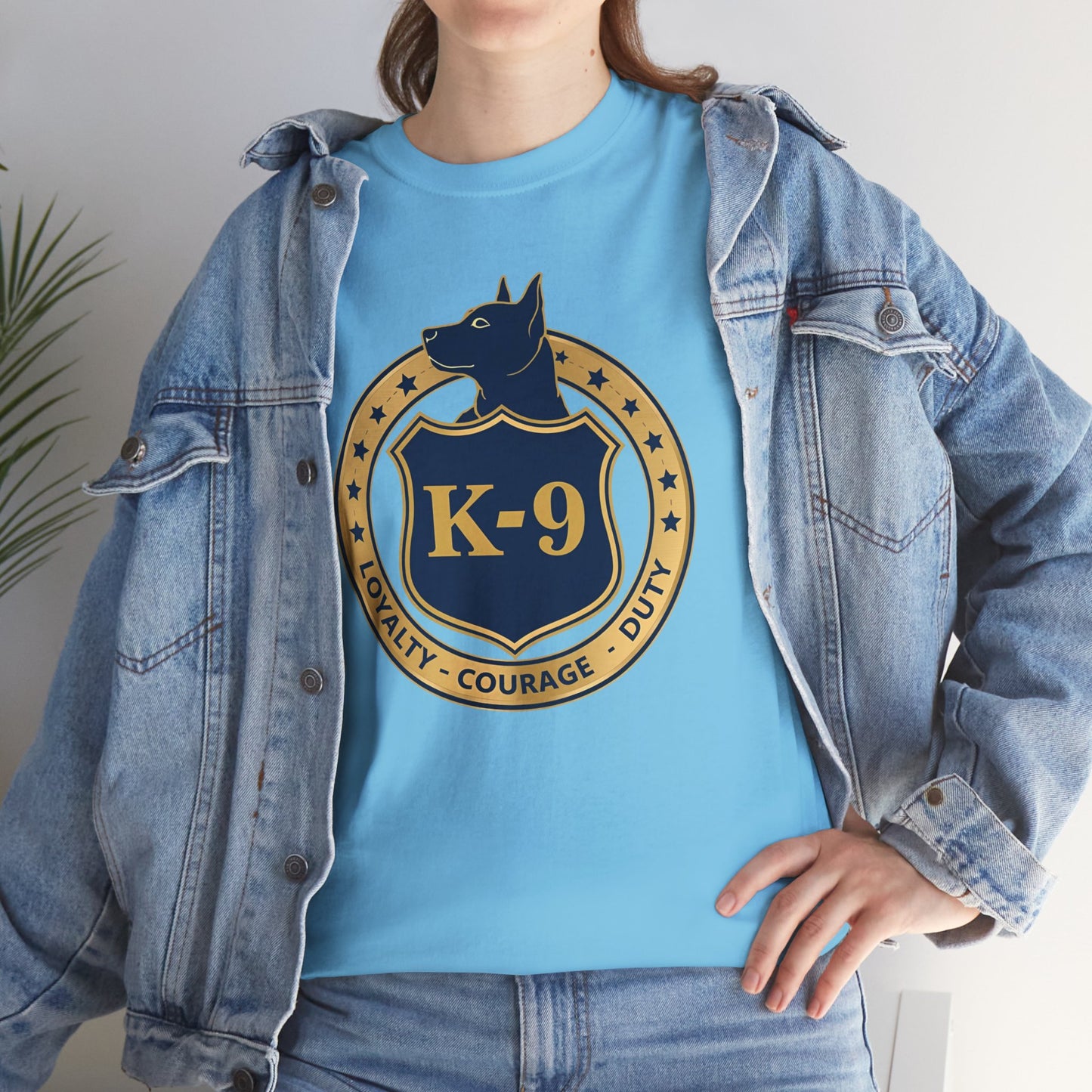 K-9 Police Unisex Heavy Cotton Tee - Loyalty Courage Duty | Dog Lover Gift, Law Enforcement Apparel, Dog Training Shirt